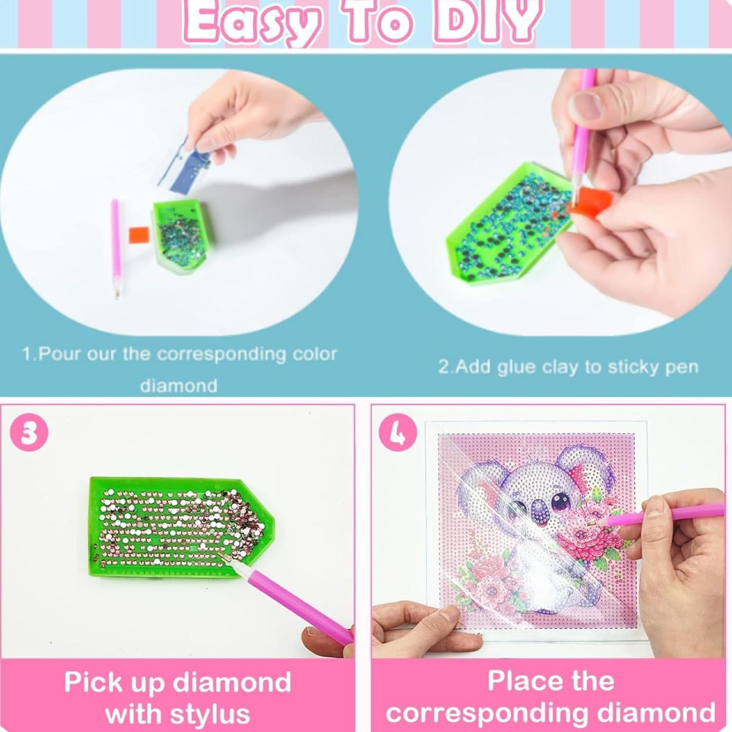 Kits de Pintura de Diamante 5D CSZPPQAF para Niños 6 Piezas 15.24cm