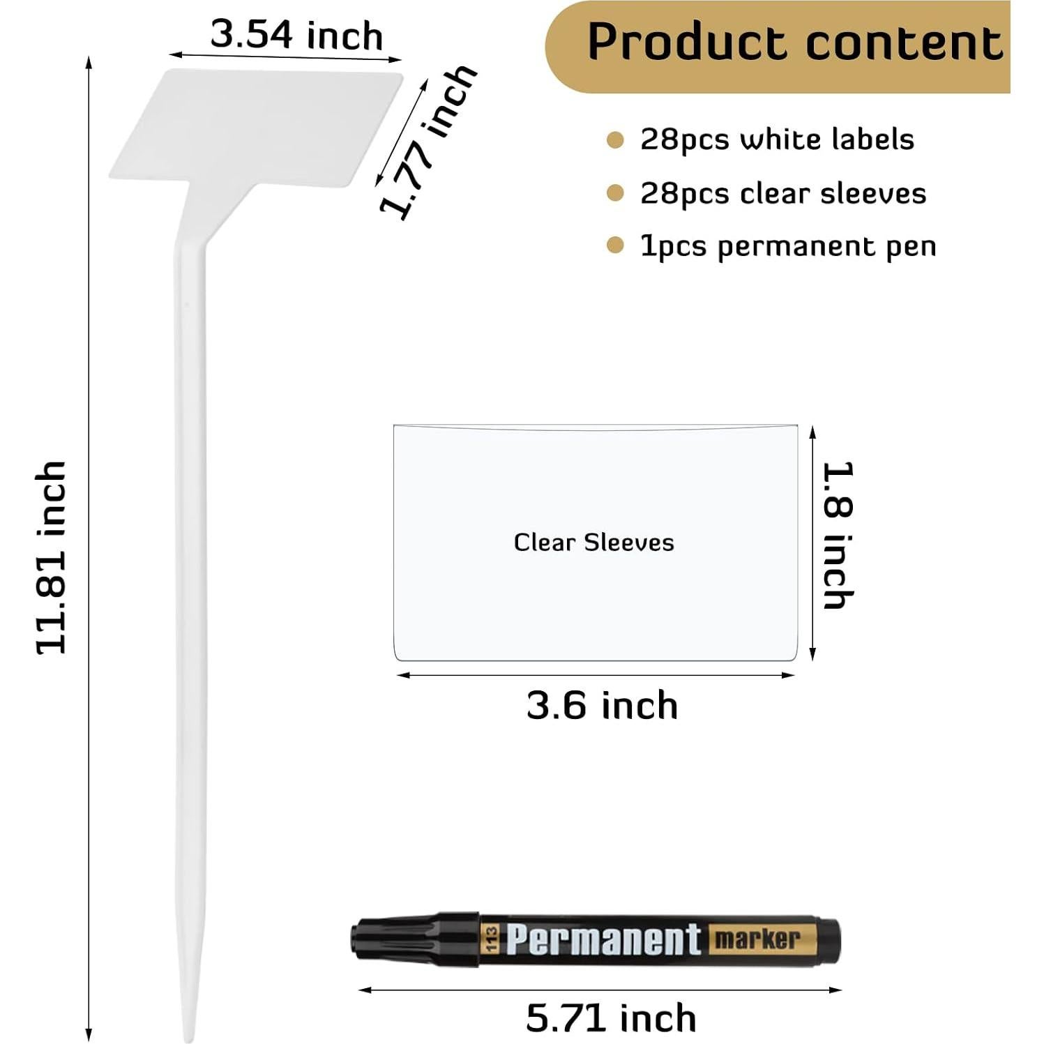 28 Etiquetas de Planta T-Forma GUFJUCH Impermeables 30 cm