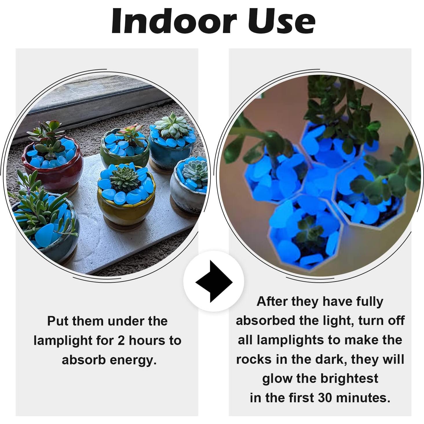 Piedras Brillantes en la Oscuridad NAMTSO 500 Piezas Azul