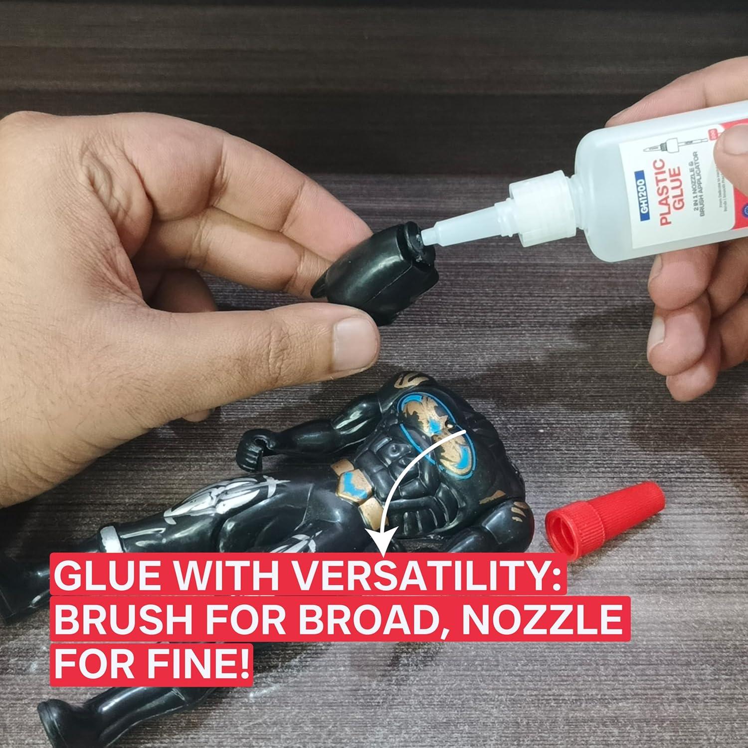 Super Pegamento Plástico GH1200 20g con Brocha y Boquilla