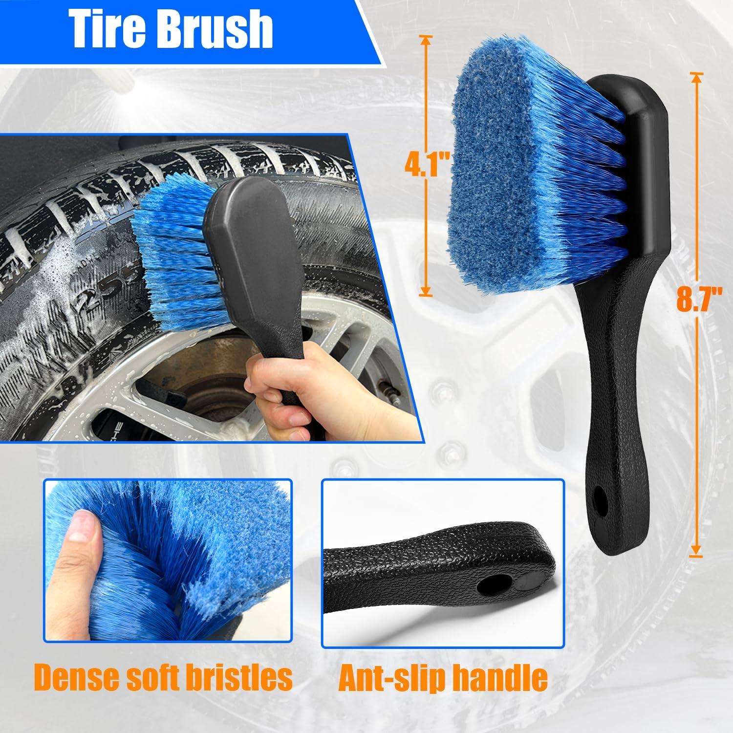 Kit de Cepillos de Limpieza para Ruedas HOLANHING 3 Pk