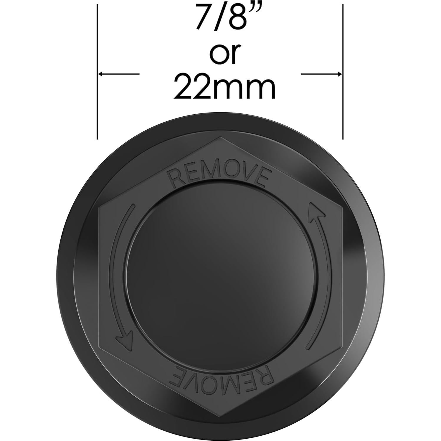 Cubiertas de Tapas de Tuercas de Rueda Negras Prime Ave - 6 Piezas