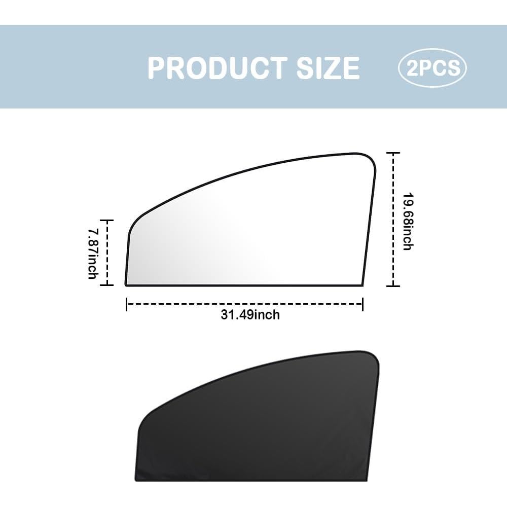 Cortinas Solares Magnéticas CXCCOI para Ventanas de Auto - 2 Pcs