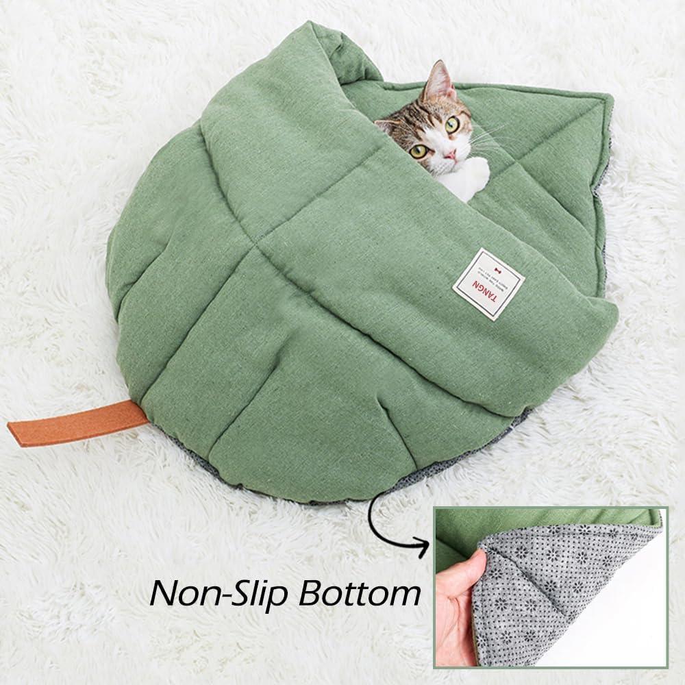 Saco de dormir para gatos TANGN verde 49x77cm lavable