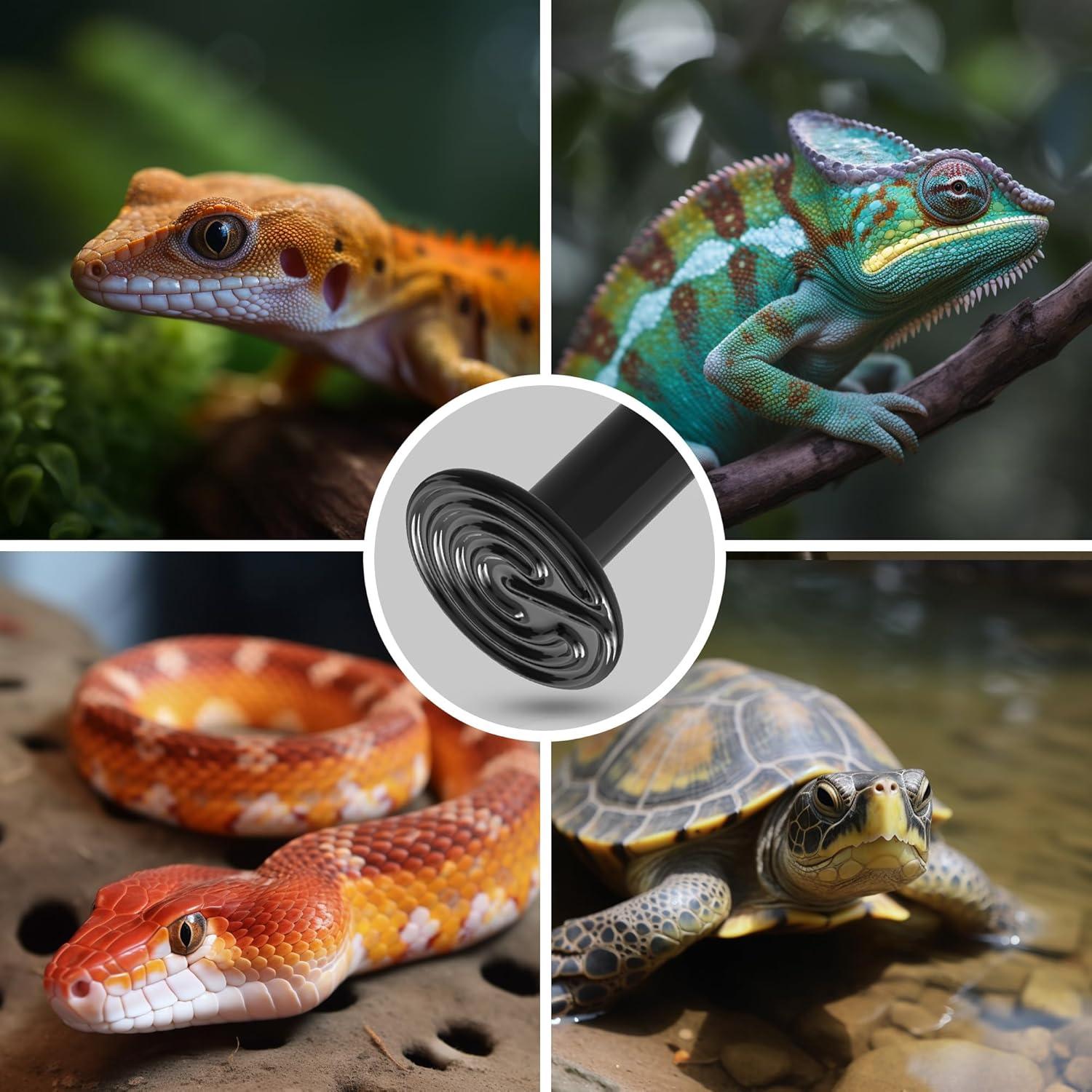 Bombilla de Calor Cerámica 50W para Reptiles - Paquete de 2