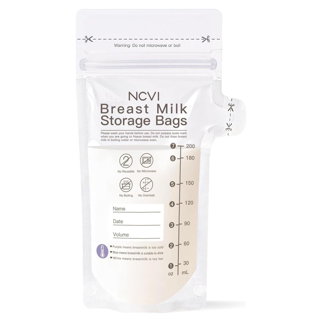 Bolsas de Almacenamiento de Leche Materna NCVI 25 Unidades 200ml