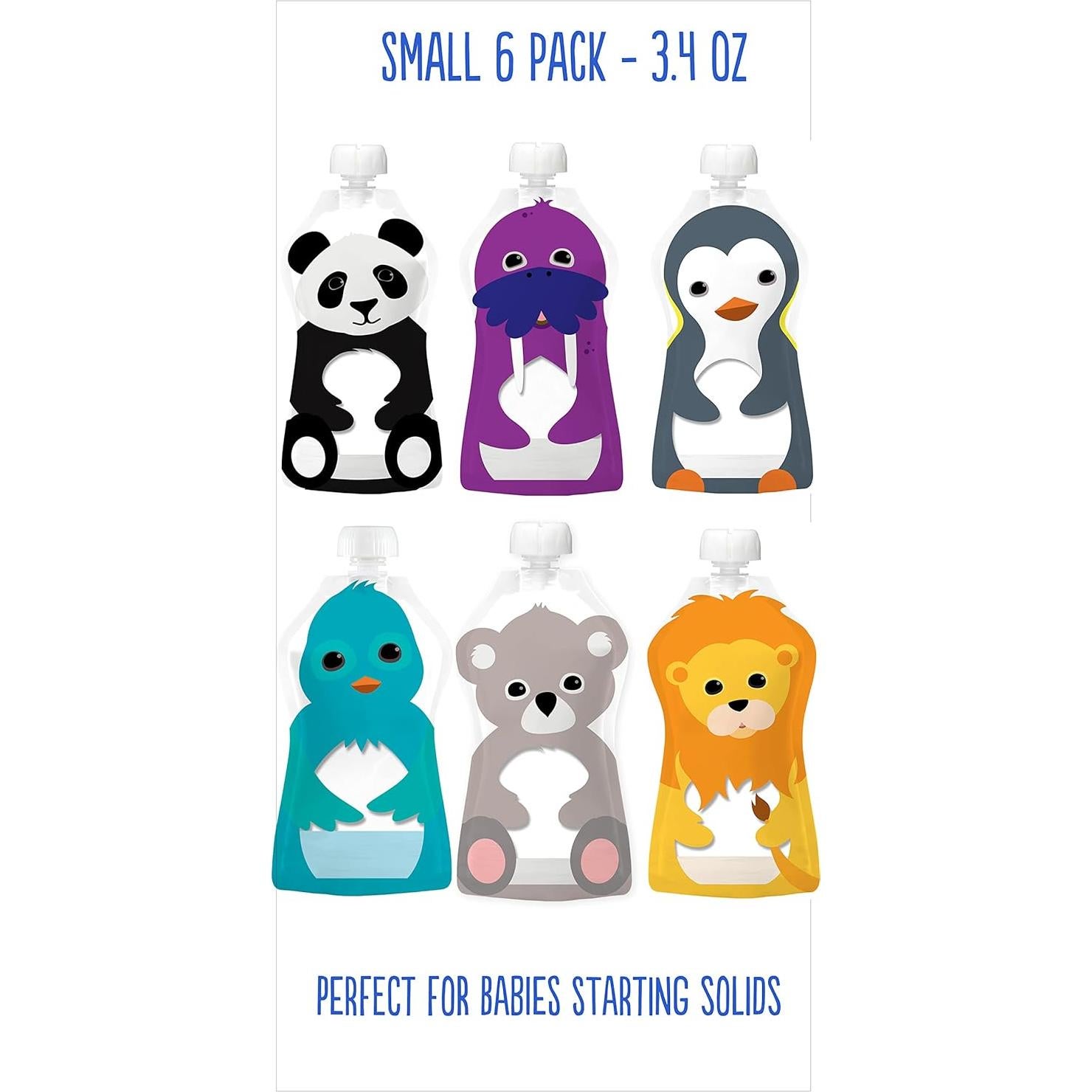 Bolsas Reutilizables Squooshi para Comida de Bebé 3.4oz - Paquete de 6