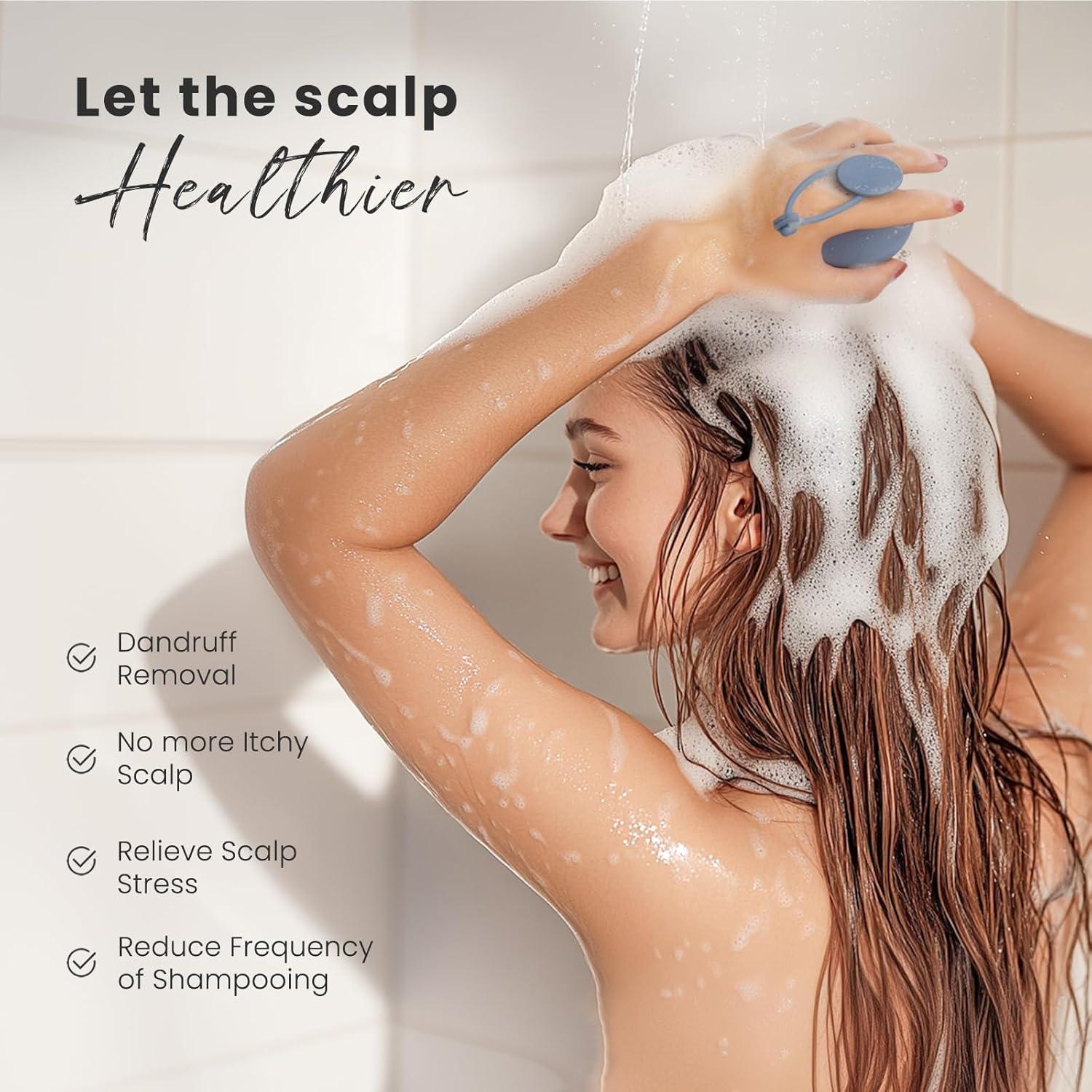 Cepillo Masajeador de Cuero Cabelludo AIMIKE Silicona Morandi