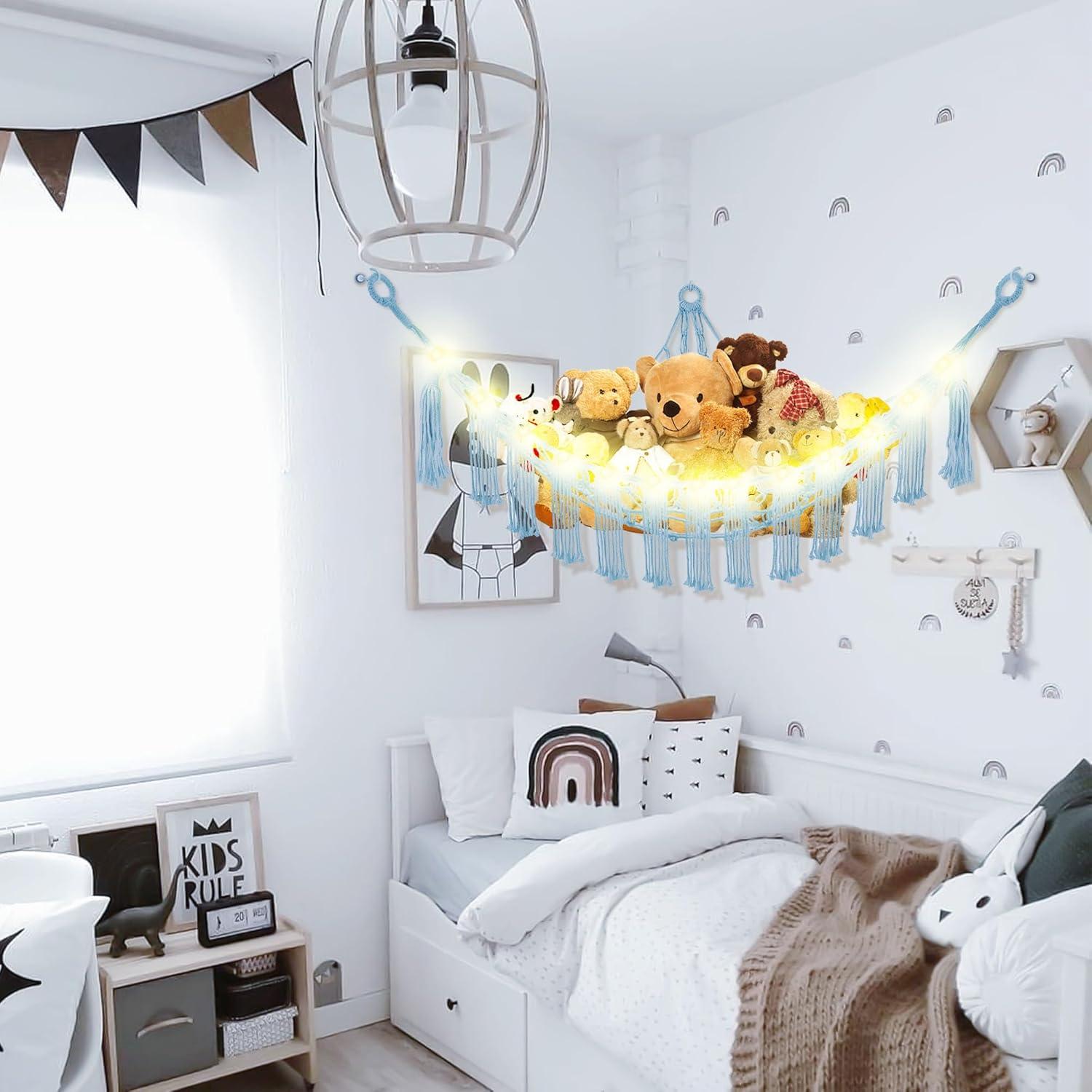 Hamaca de Peluches Grande CERETIA con Luz LED Azul Bebé