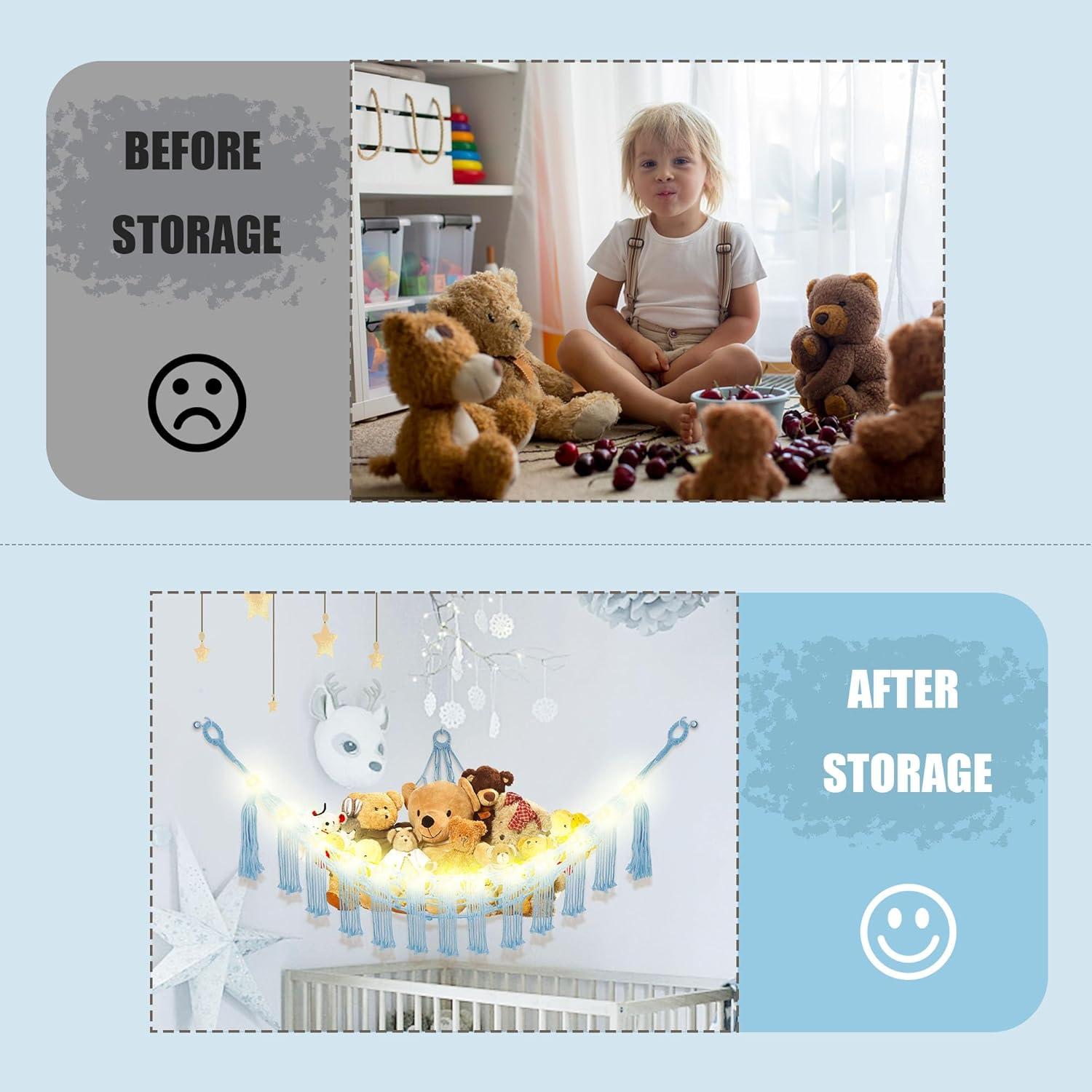 Hamaca de Peluches Grande CERETIA con Luz LED Azul Bebé