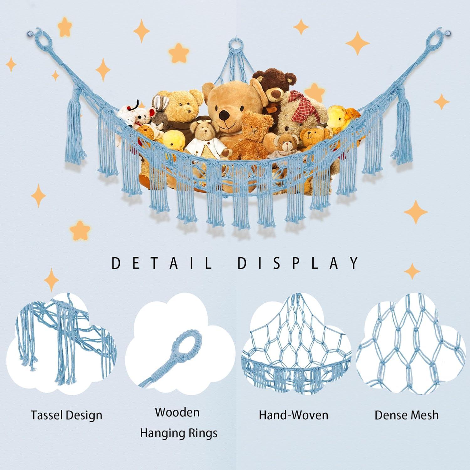 Hamaca de Peluches Grande CERETIA con Luz LED Azul Bebé