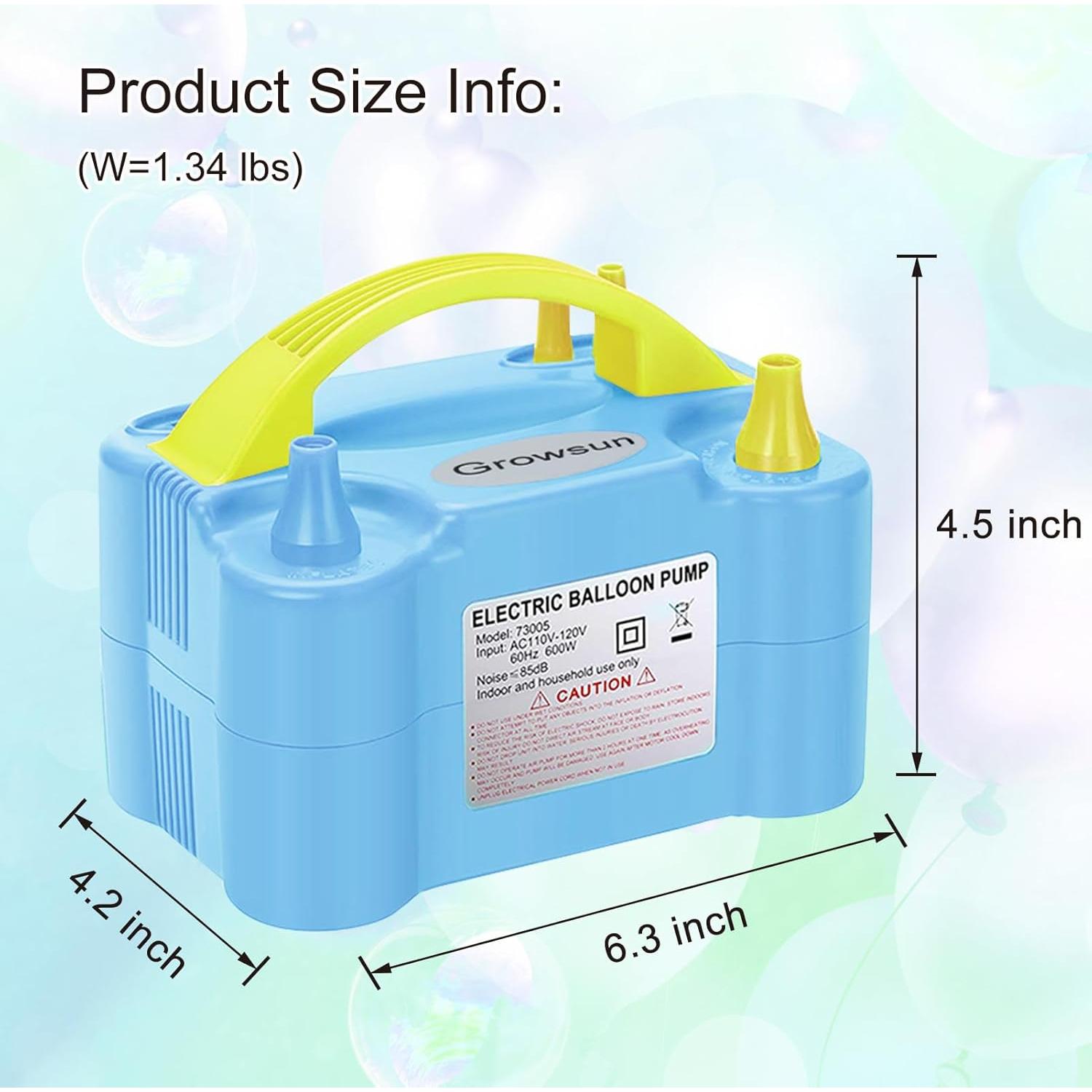 Bomba de Globo Eléctrica Growsun 600W Automática Azul