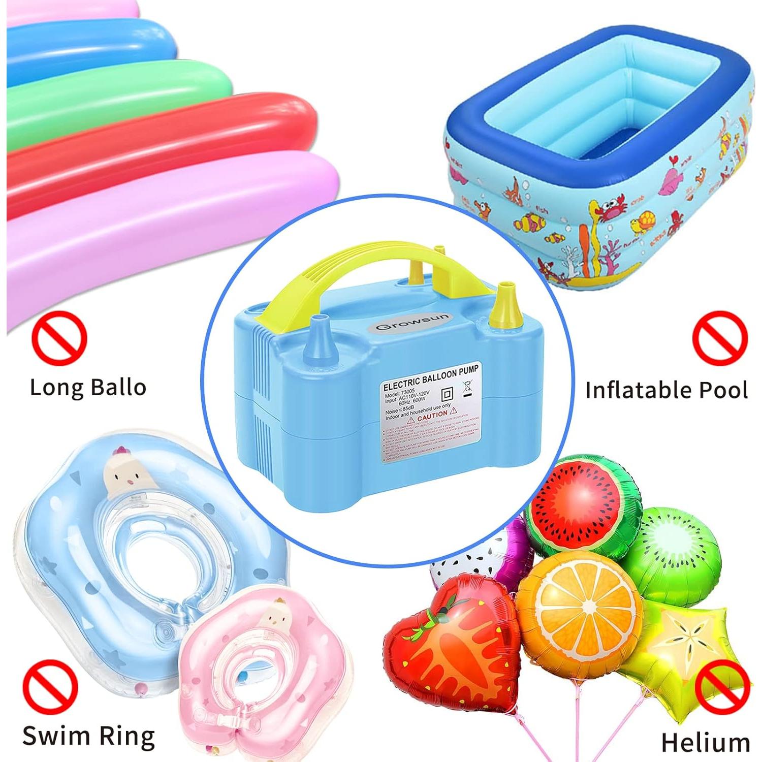 Bomba de Globo Eléctrica Growsun 600W Automática Azul