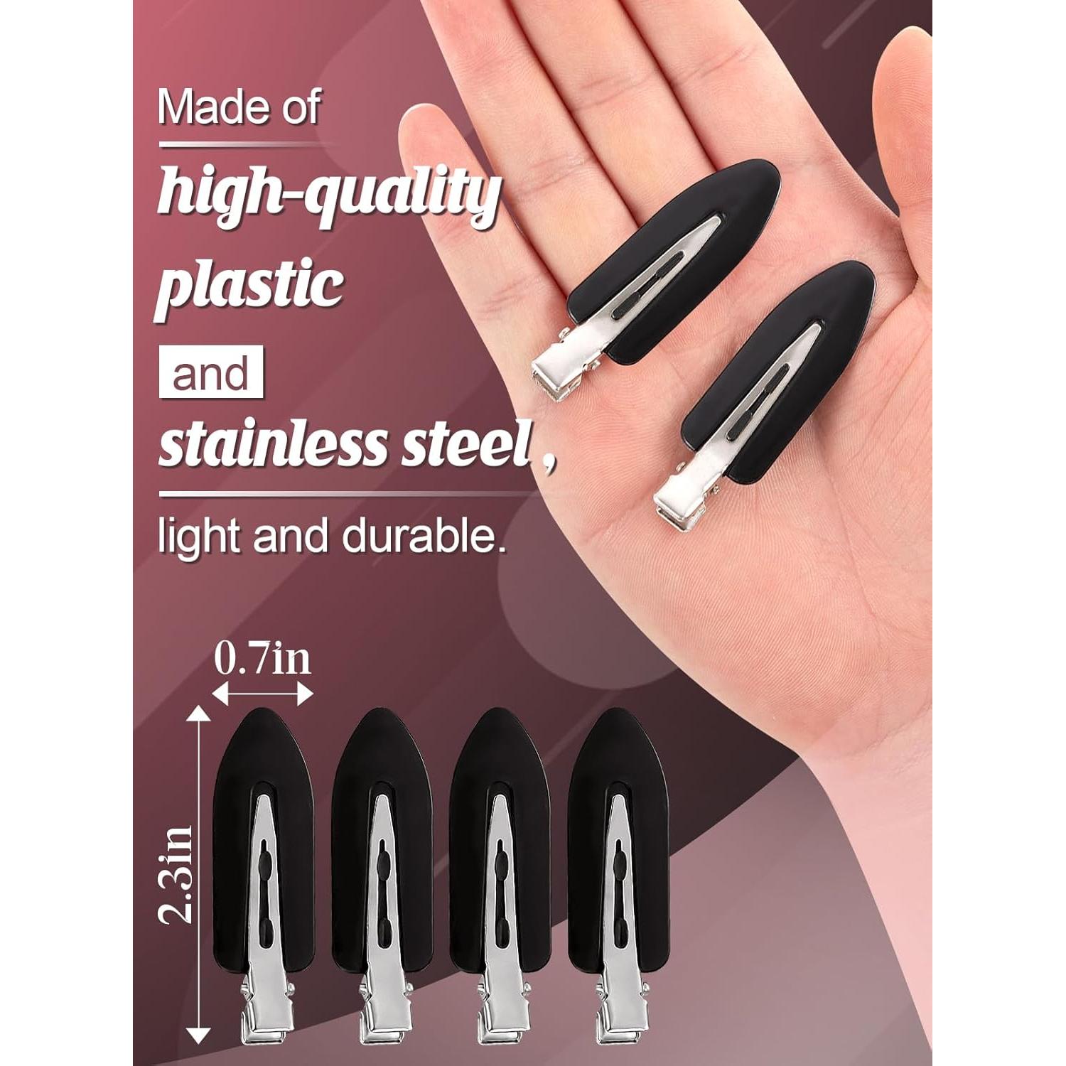 8 Clips para el Cabello Sin Doblado MADHOLLY - Negro