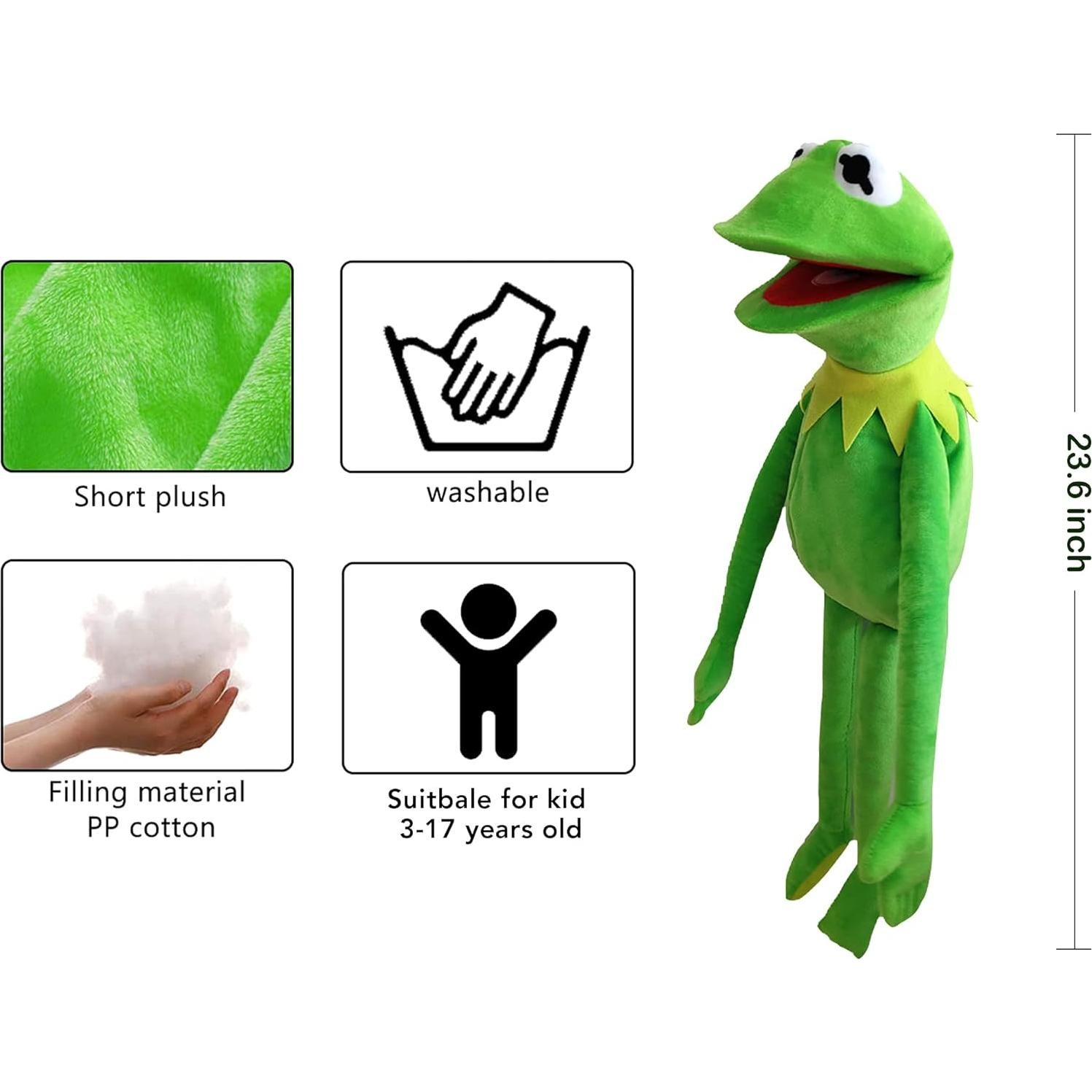 Títere de Mano Kermit la Rana SUIYUEOUR 61 cm Peluche Verde