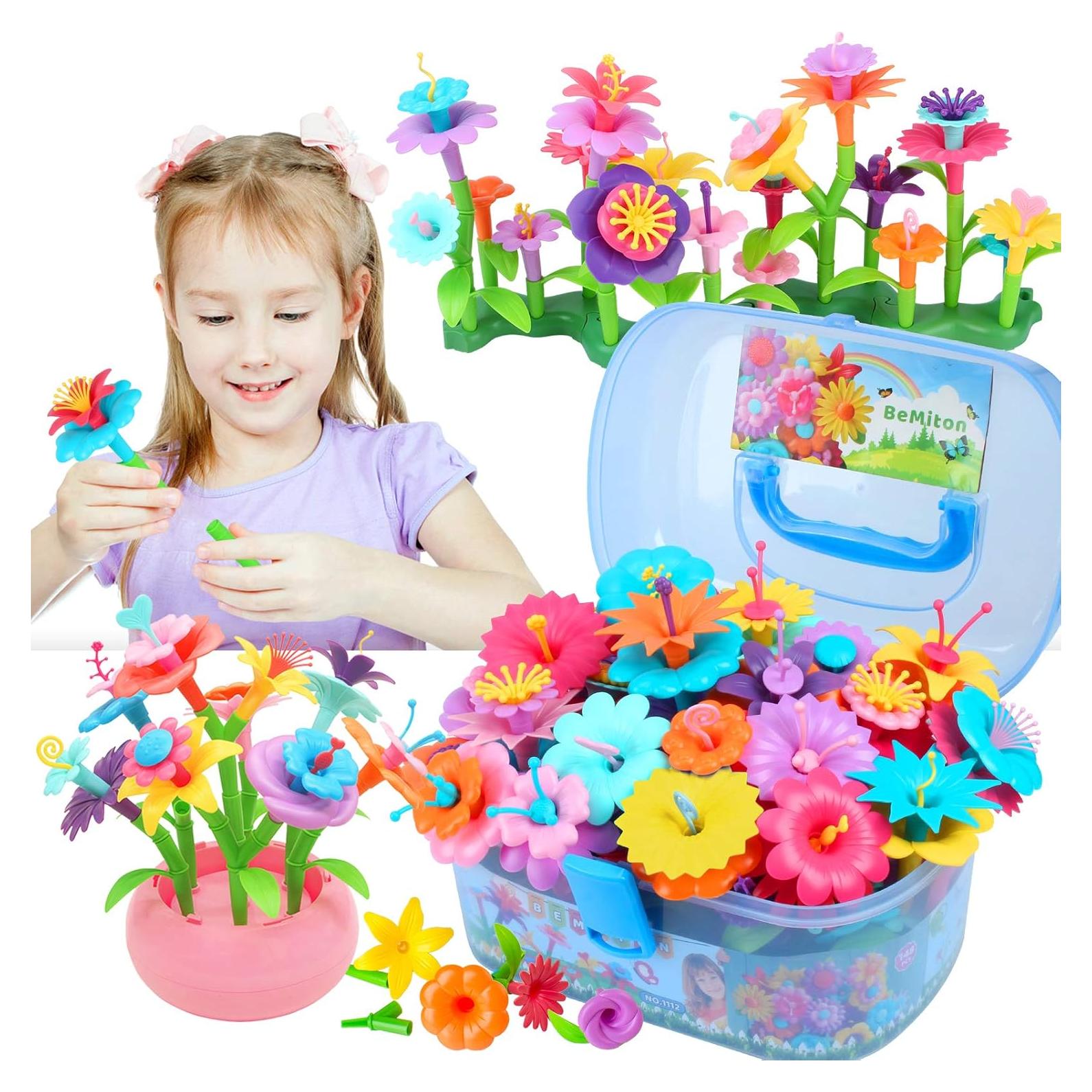 Juego de Construcción de Flores BEMITON 148 Piezas para Niñas