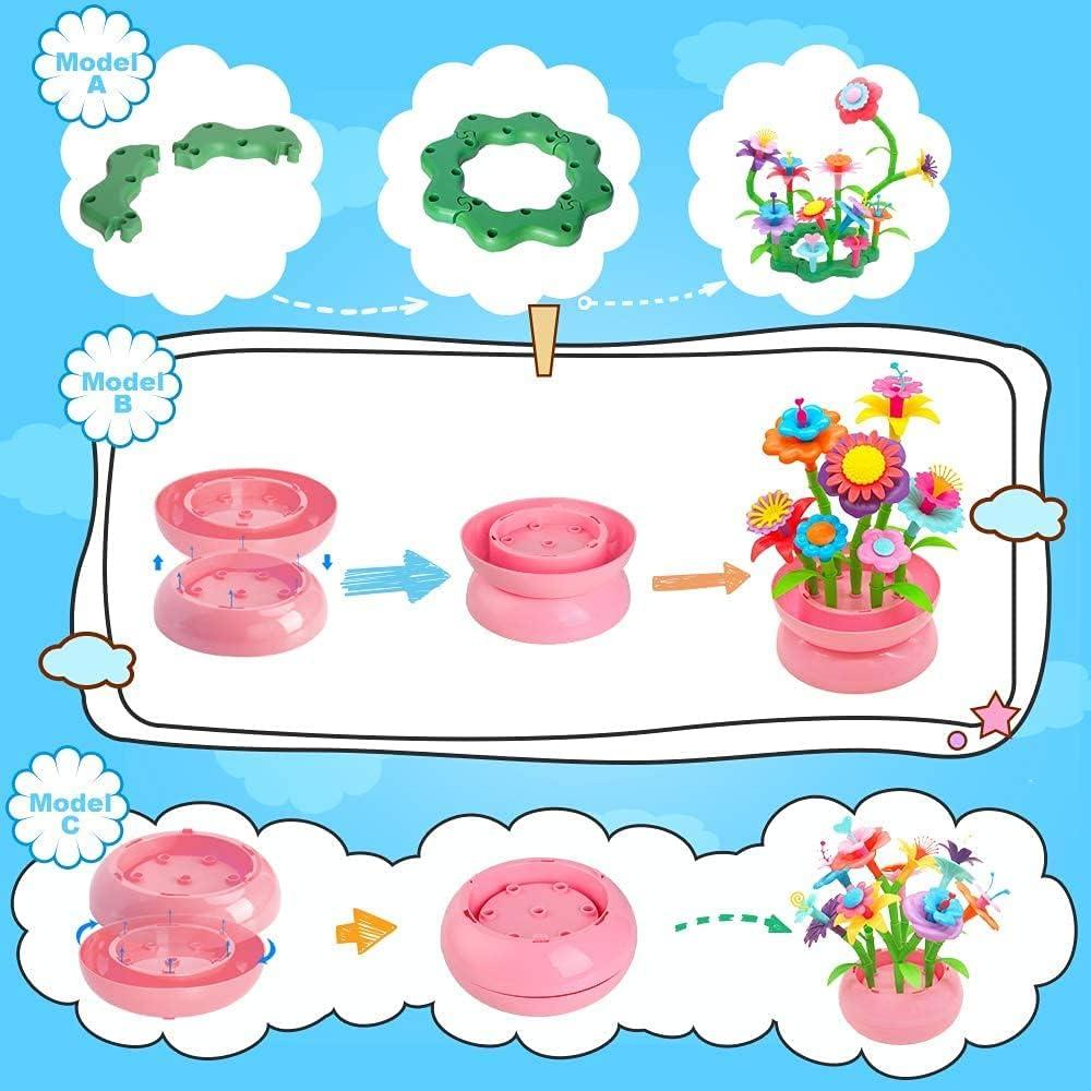 Juego de Construcción de Flores BEMITON 148 Piezas para Niñas