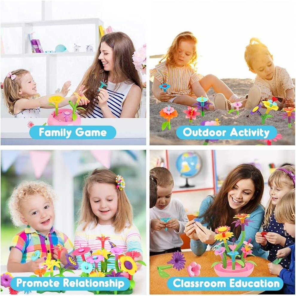 Juego de Construcción de Flores BEMITON 148 Piezas para Niñas