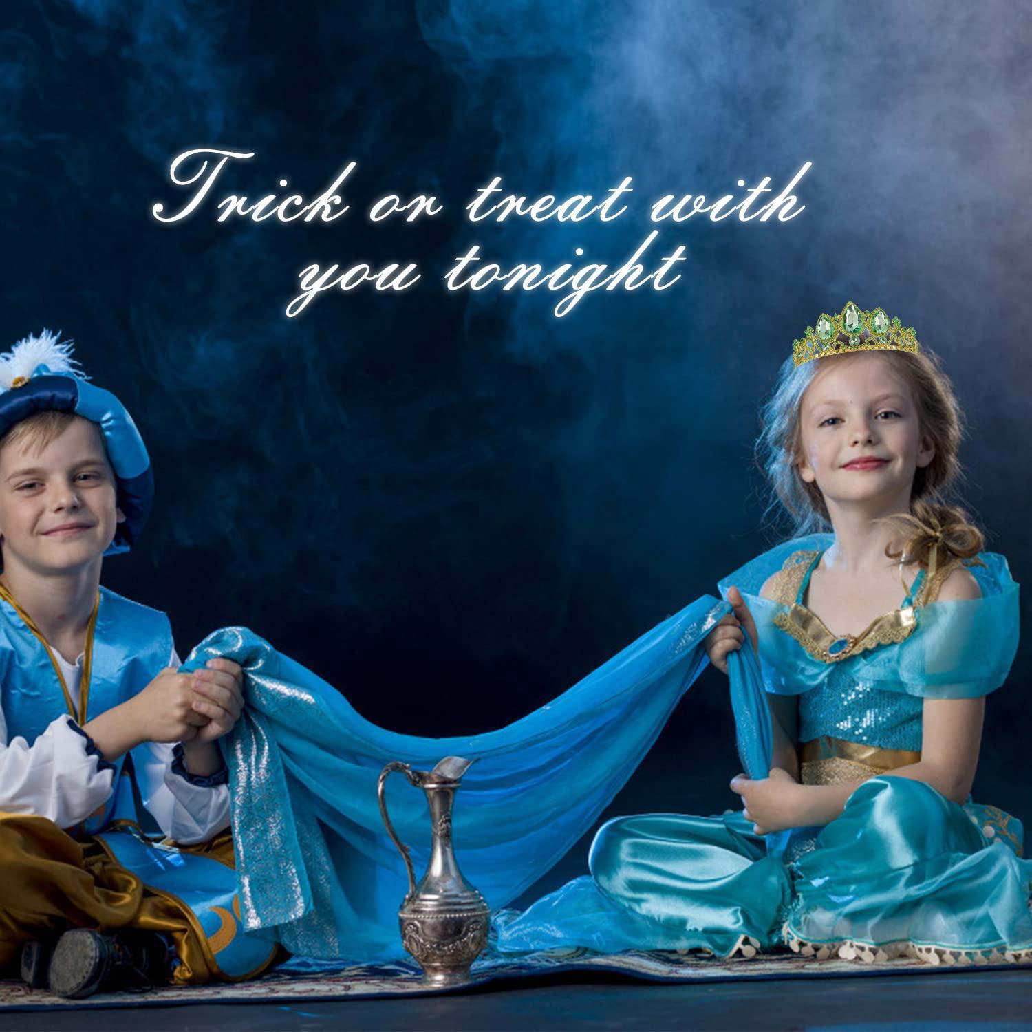 Tiara de Princesa Velscrun Verde para Niñas - Accesorio de Cumpleaños