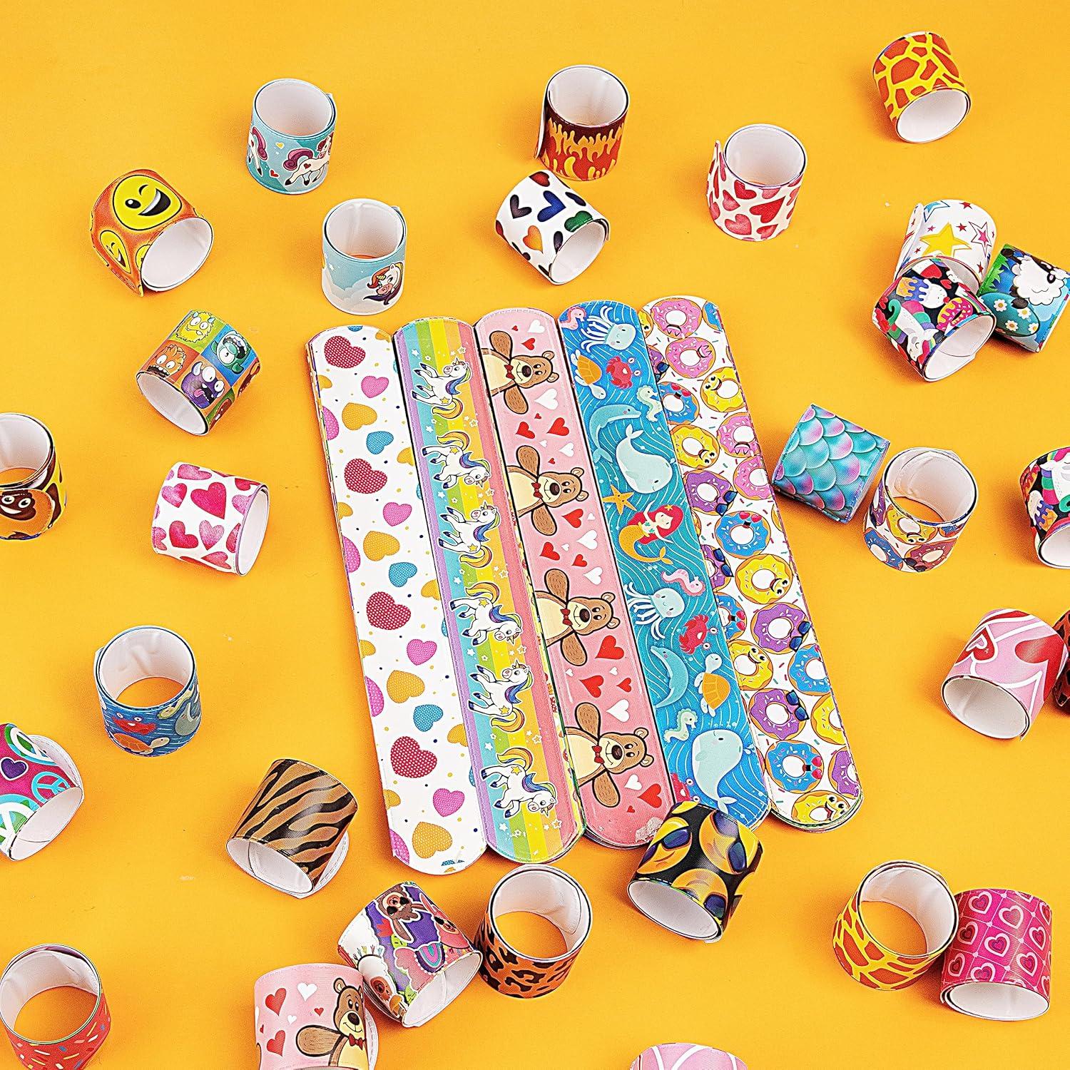 Pulseras de Golpe Joyin 60 Pcs para Niños - Animales y Corazones