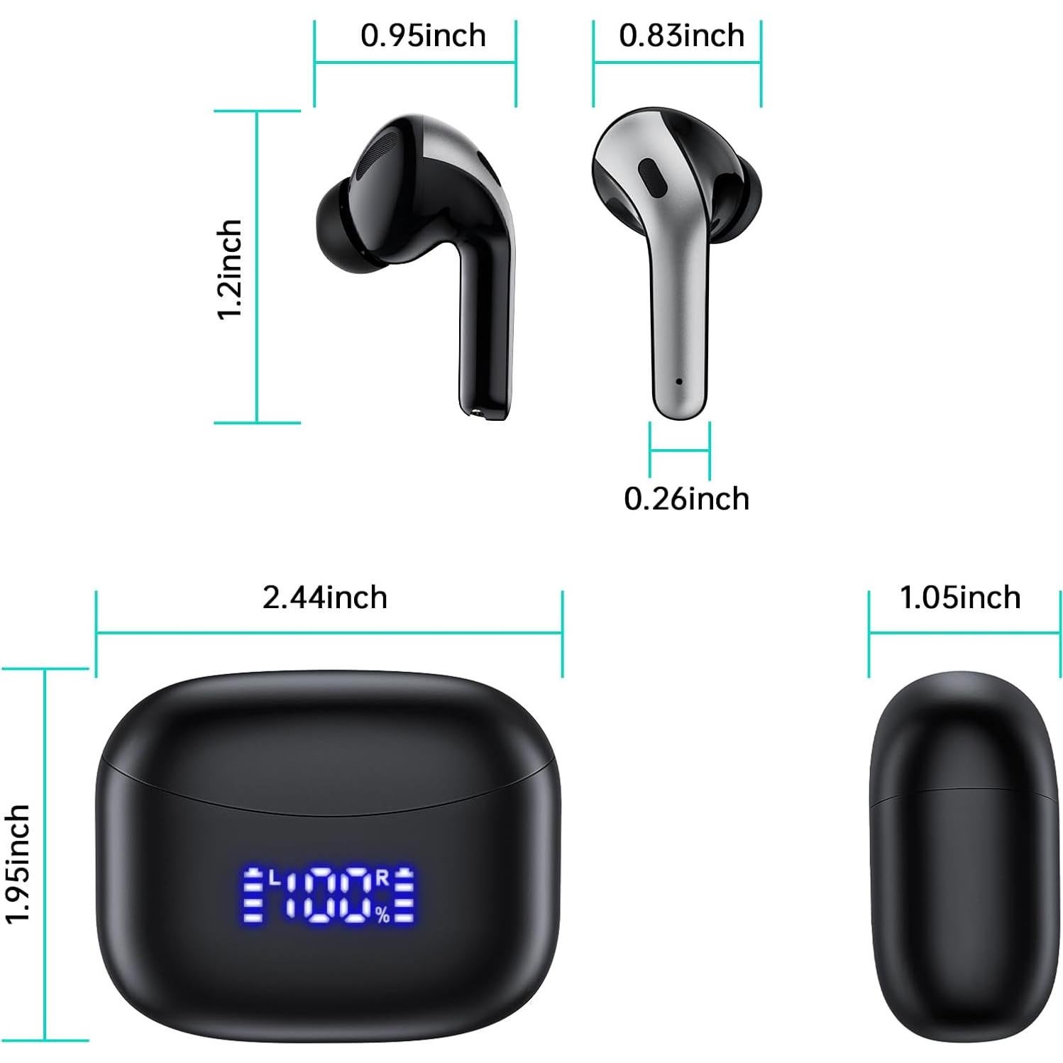 Auriculares Inalámbricos ZINGBIRD X15 Bluetooth 5.4 ANC IPX7 60H