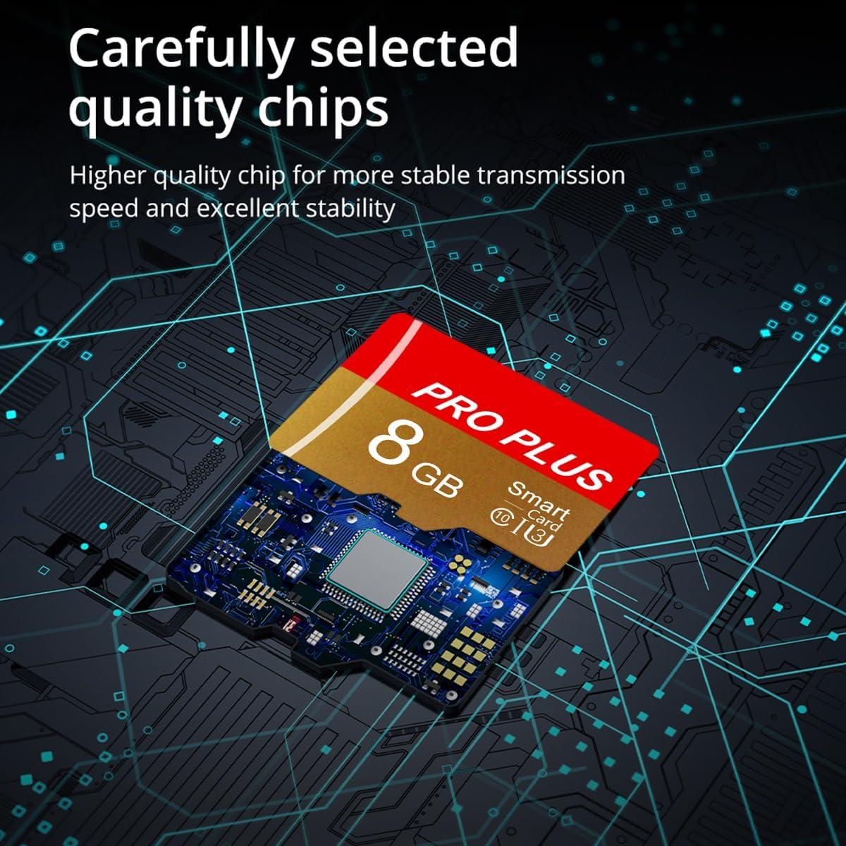 Paquete de 2 Tarjetas TF 8GB Bliksem con Adaptador UHS-I