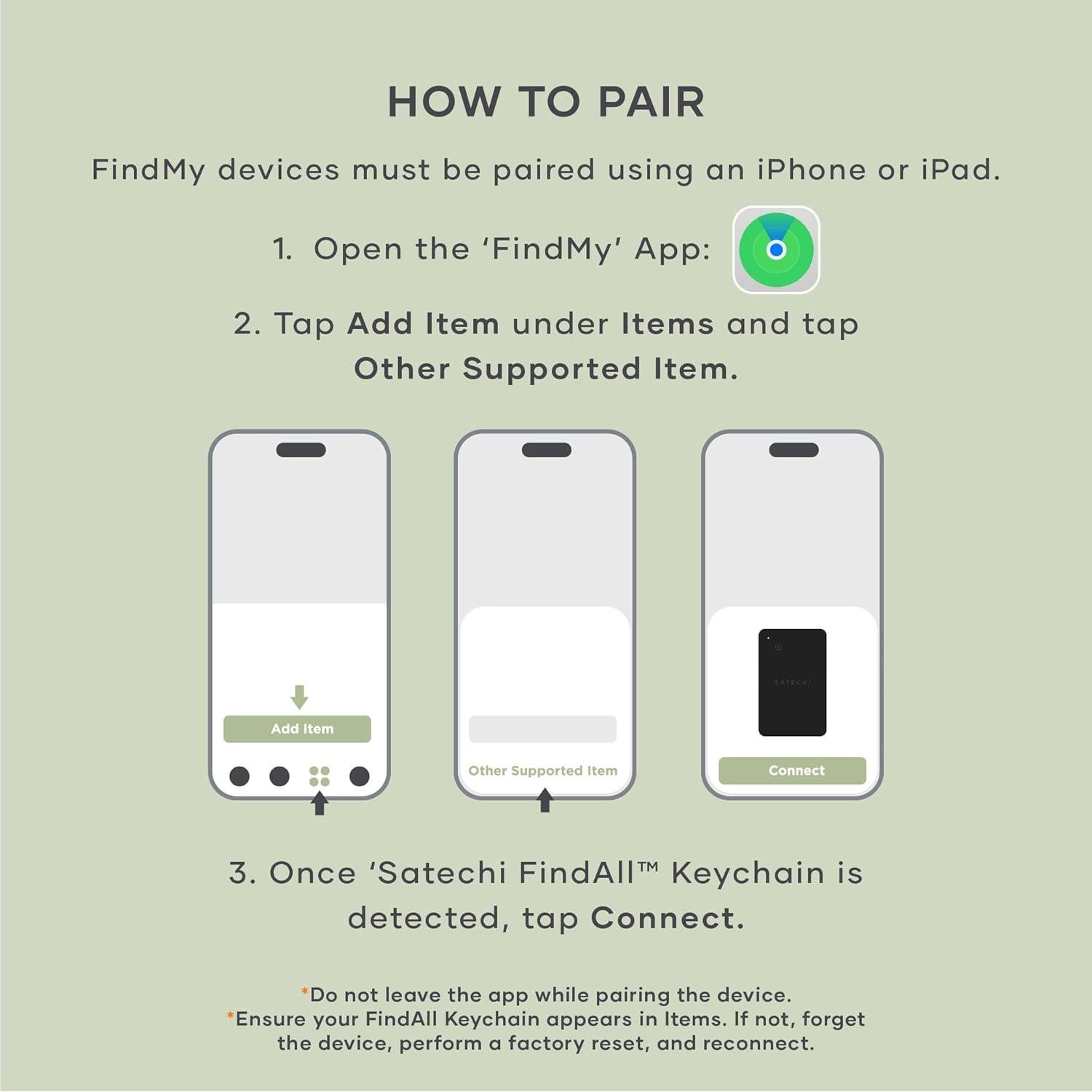 Satechi FindAll Llavero Inalámbrico con Find My - Negro