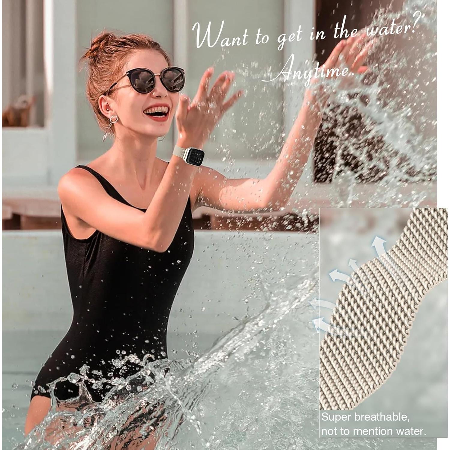 Correa de Acero Inoxidable BELONGME para Apple Watch 42-49mm