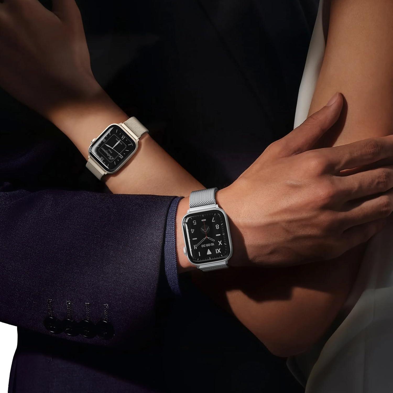 Correa de Acero Inoxidable BELONGME para Apple Watch 42-49mm