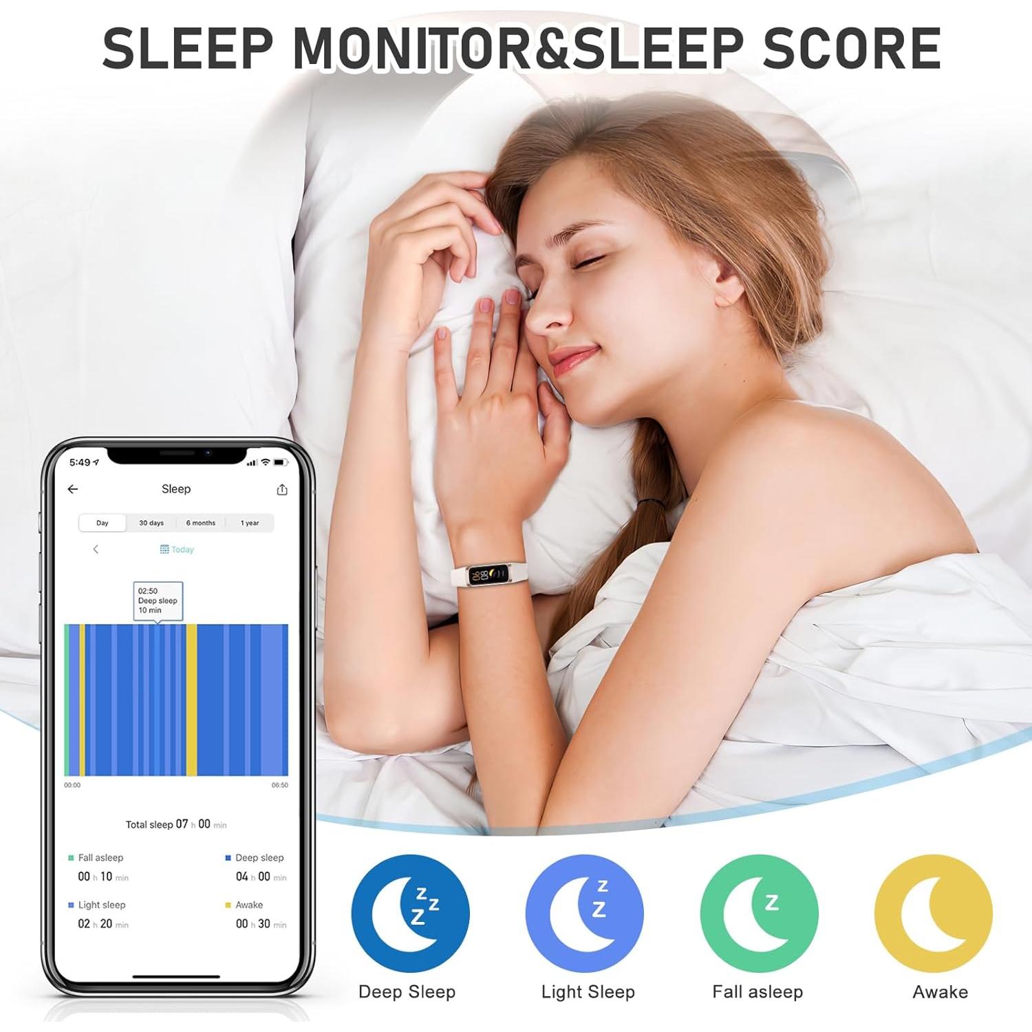 Rastreador de Fitness Moremore con Pantalla AMOLED 1.1" Beige