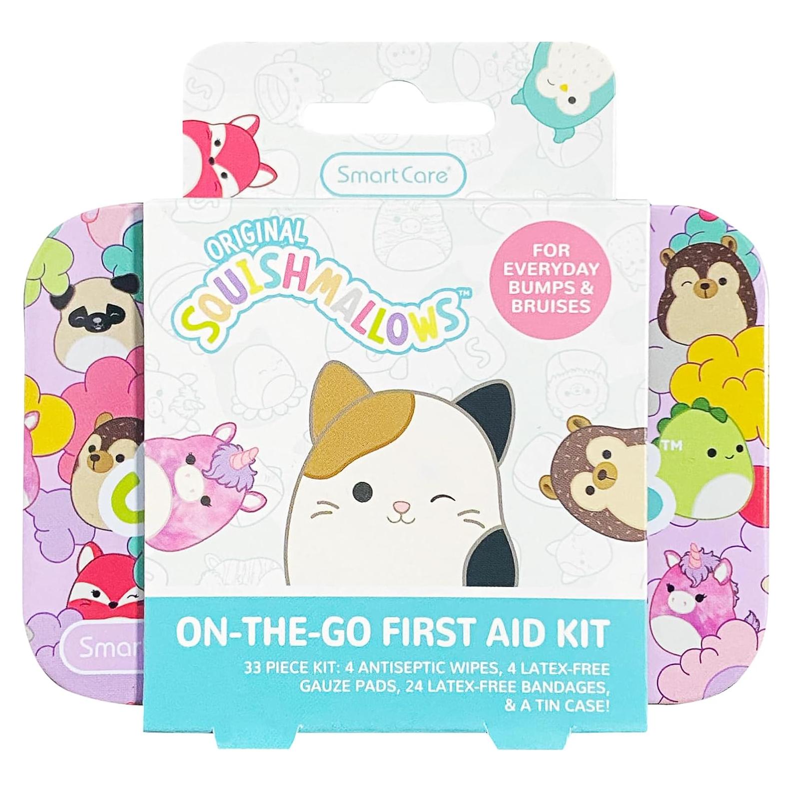 Kit de Primeros Auxilios Squishmallow 33PC con Curitas y Toallitas