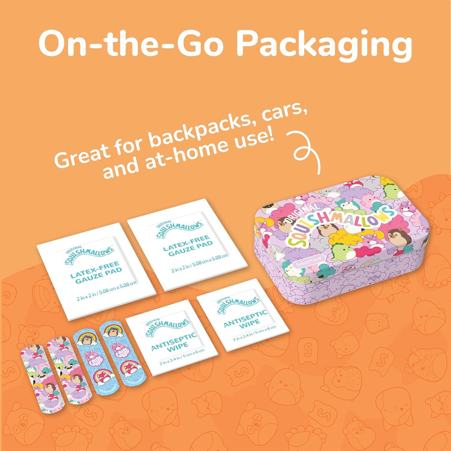 Kit de Primeros Auxilios Squishmallow 33PC con Curitas y Toallitas