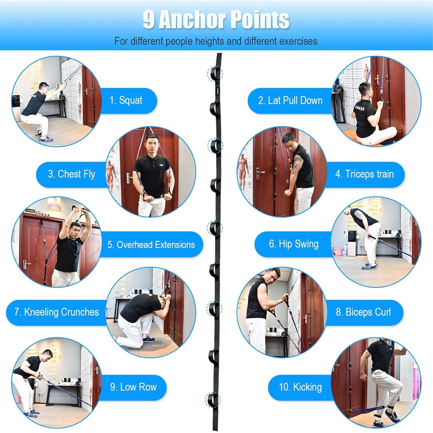 Correa de Anclaje Brebebe para Ejercicios en Casa - 3 Piezas