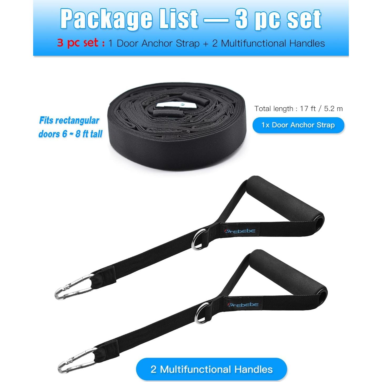 Correa de Anclaje Brebebe para Ejercicios en Casa - 3 Piezas