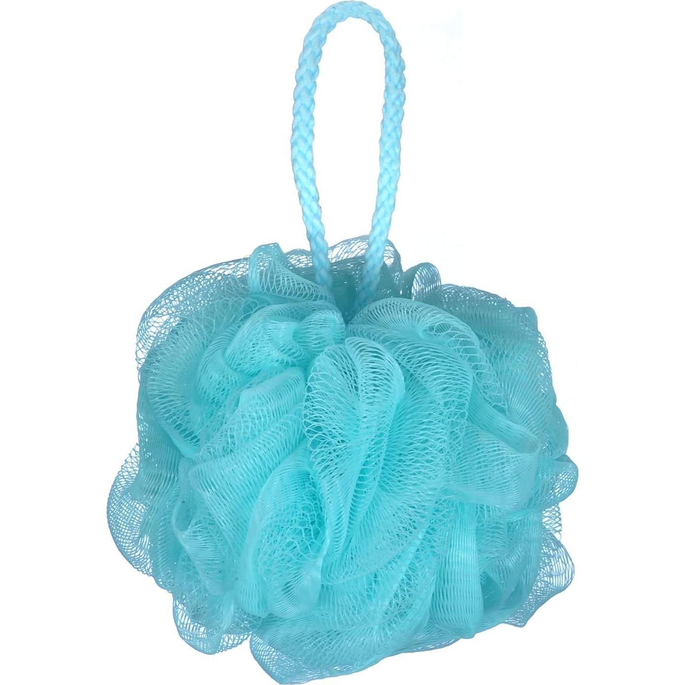 Esponjas de Baño de Malla Puff Iboodi - Paquete de 4 Azul