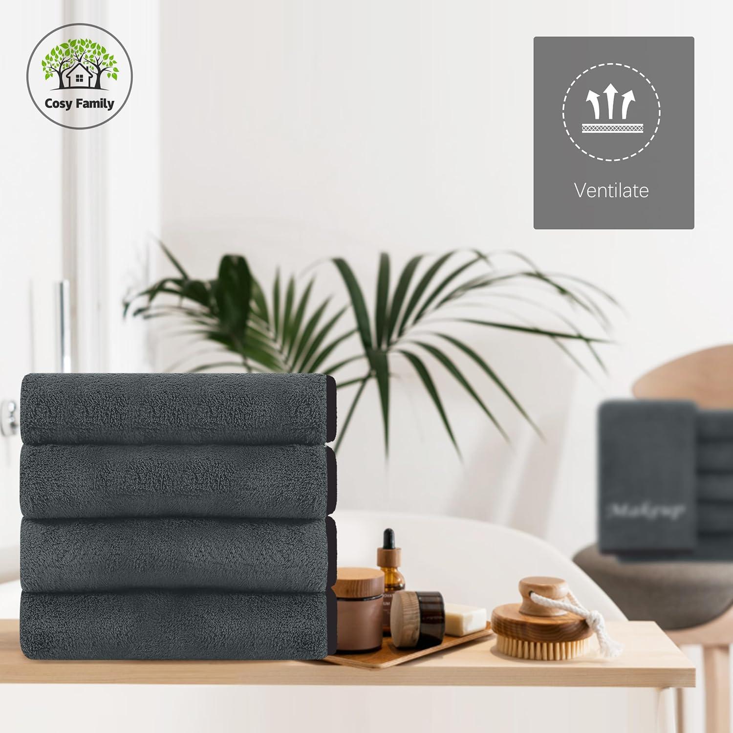 Toallitas Desmaquillantes Microfibra Cosy Family 10 Unidades 30x30 cm Negro