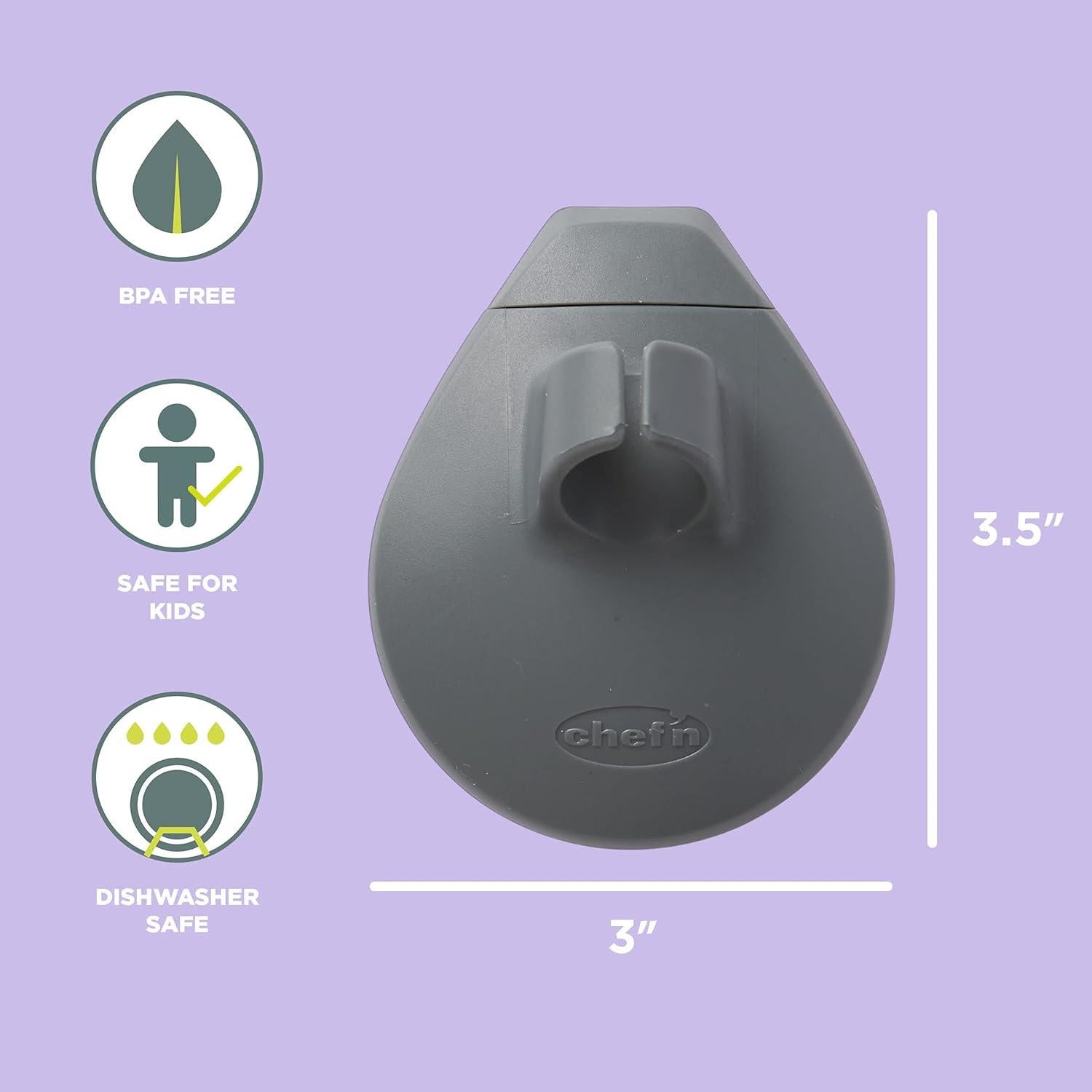 Cepillo de Verduras Chef'n PalmBrush Ergonomico Gris Mármol