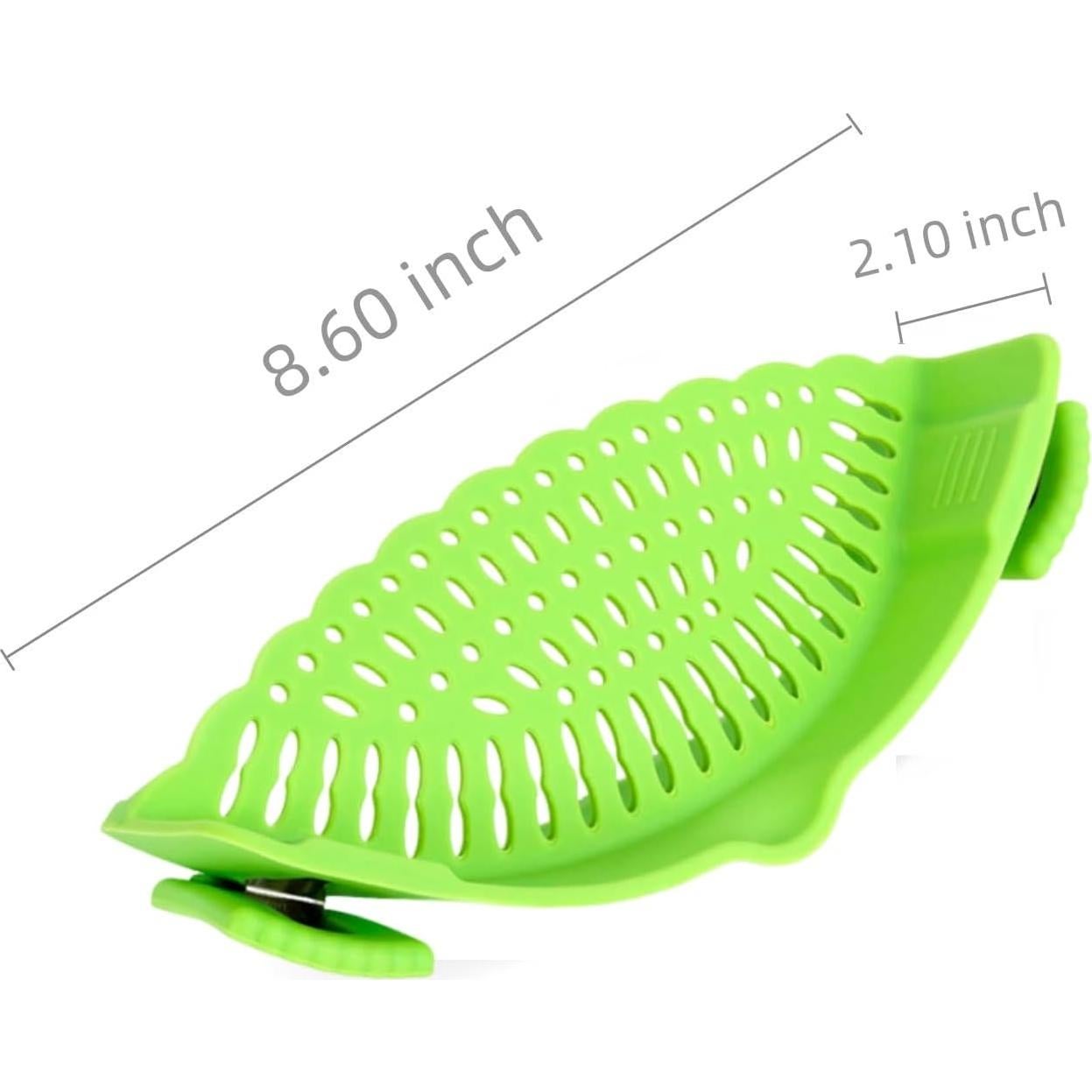 Colador de Silicona Clip-On XiangLongRui Verde 21.8x8.5 cm
