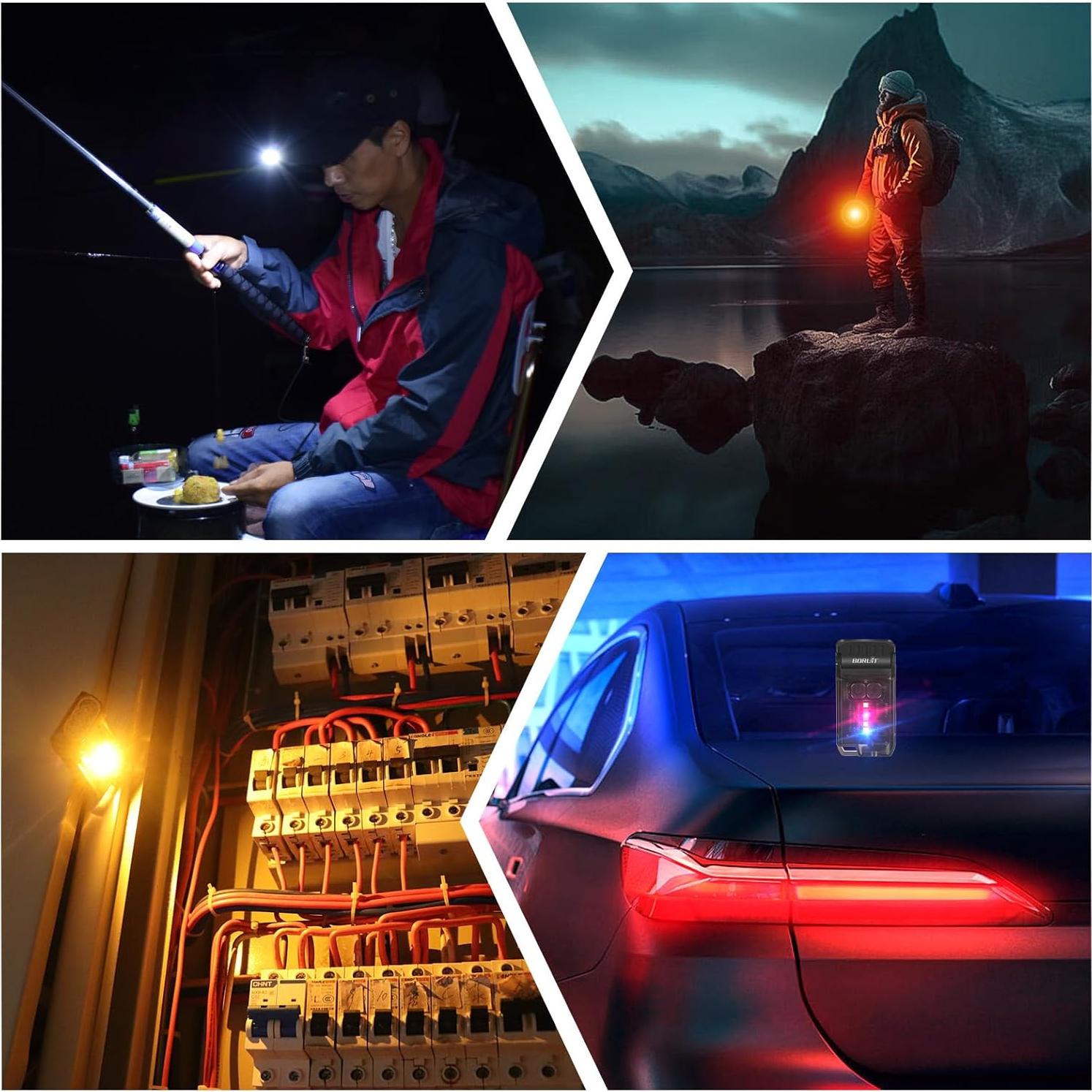 Linterna EDC BORUIT V15 Recargable USB C IP67 10 Modos