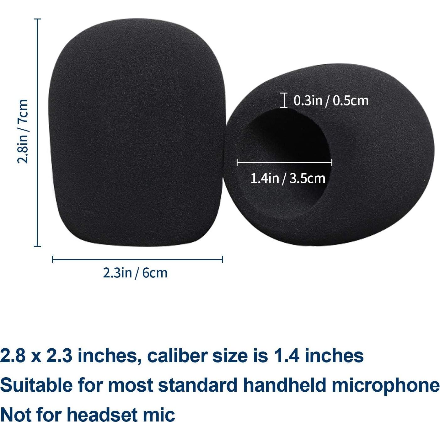 Cubiertas de micrófono de espuma QIEIMUFHD - 6 Piezas 7.1x5.8cm