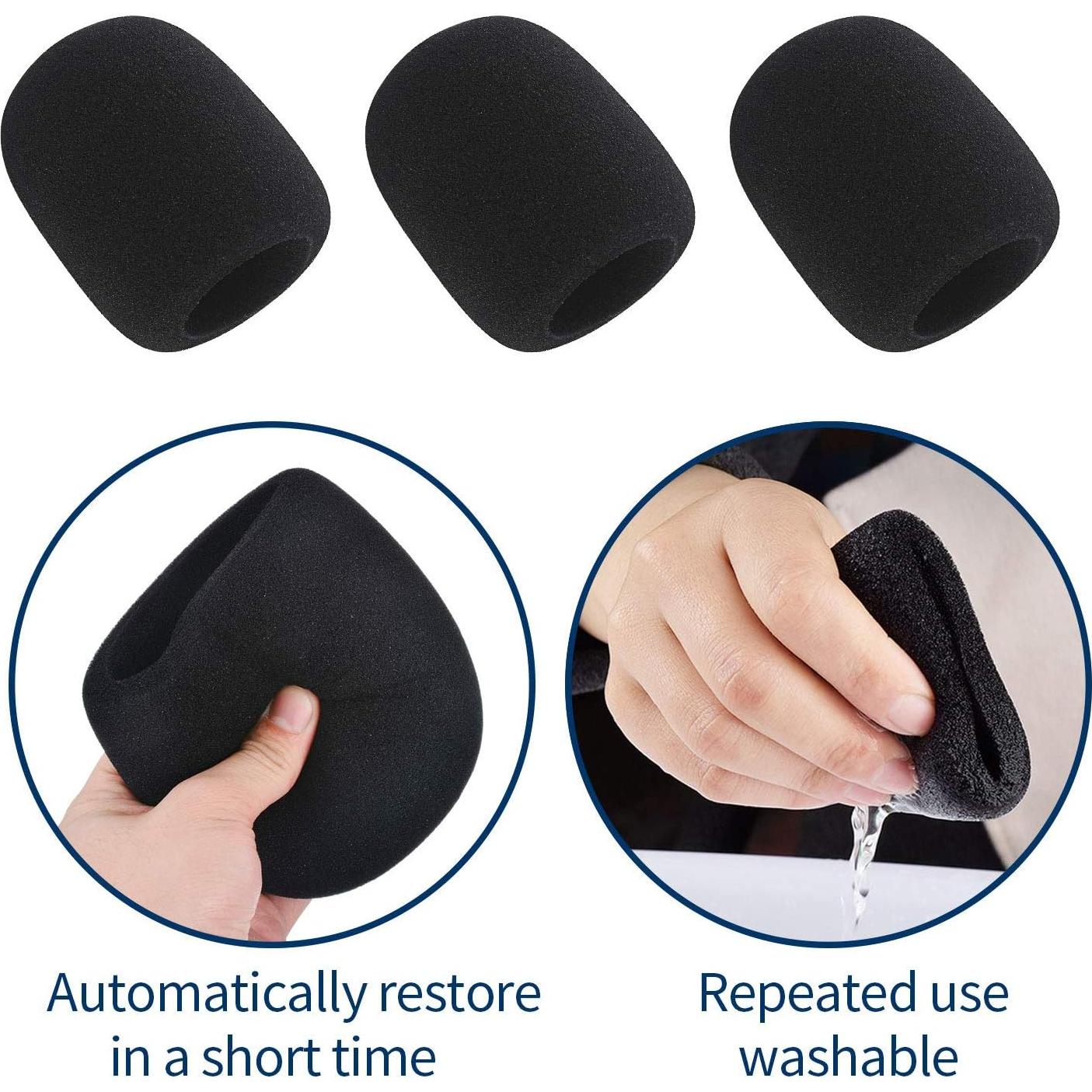 Cubiertas de micrófono de espuma QIEIMUFHD - 6 Piezas 7.1x5.8cm