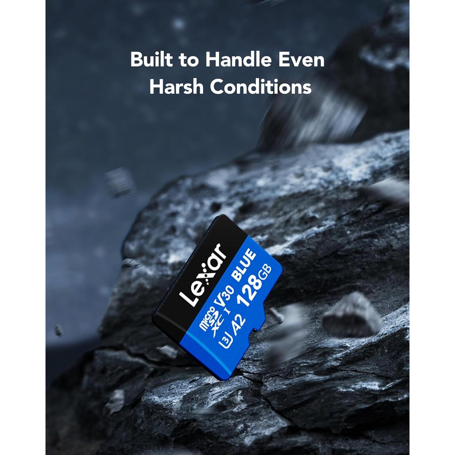 Lexar 128GB Tarjeta Micro SD UHS-I Azul 160MB/s C10 U3 A2 V30