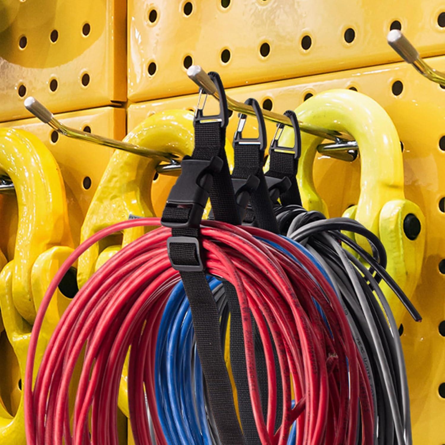 Paquete de 3 organizadores de cables Wowangce 43 cm ajustables