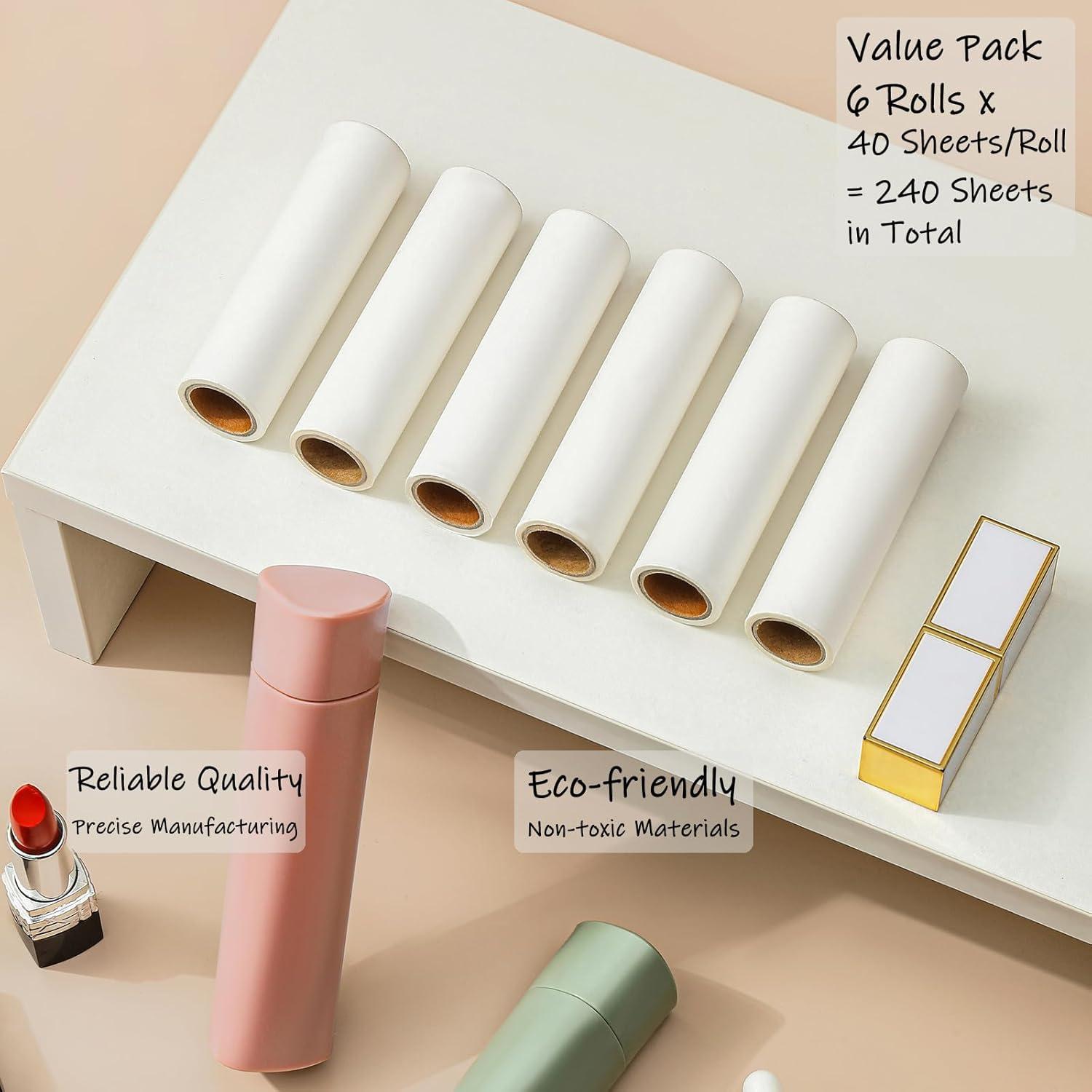 Recargas para Rodillo Quitapelusas MINGRACE - 6 Rollos 240 Hojas