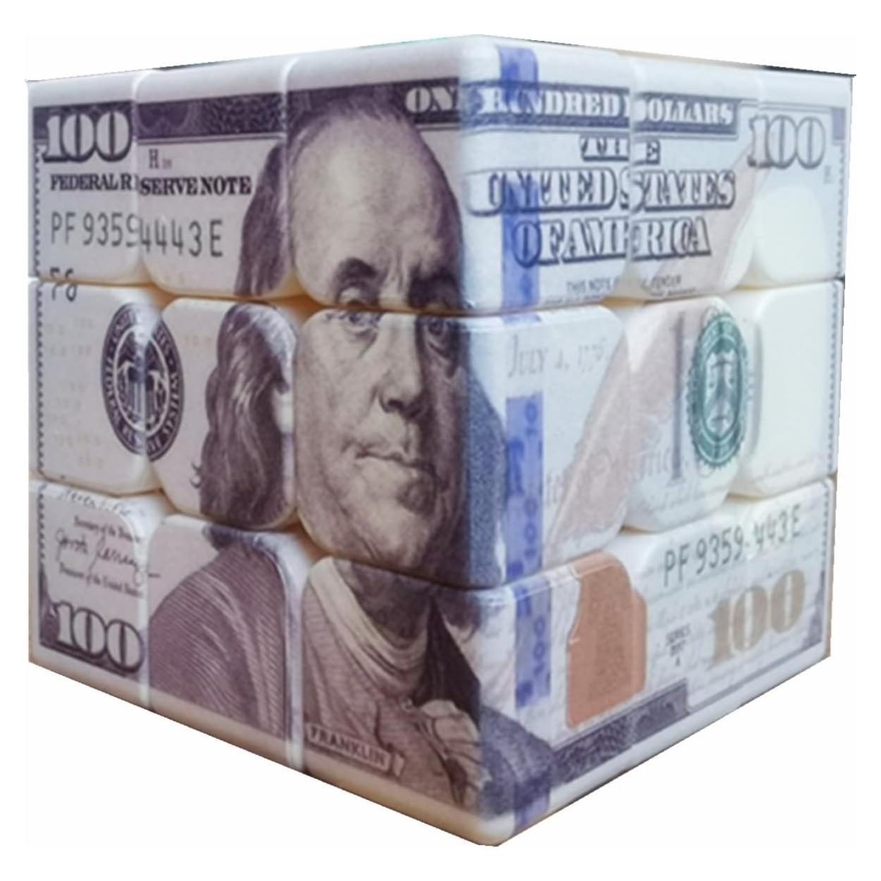 Cubo Mágico 3x3 Cuberspeed Billete de Cien Dólares