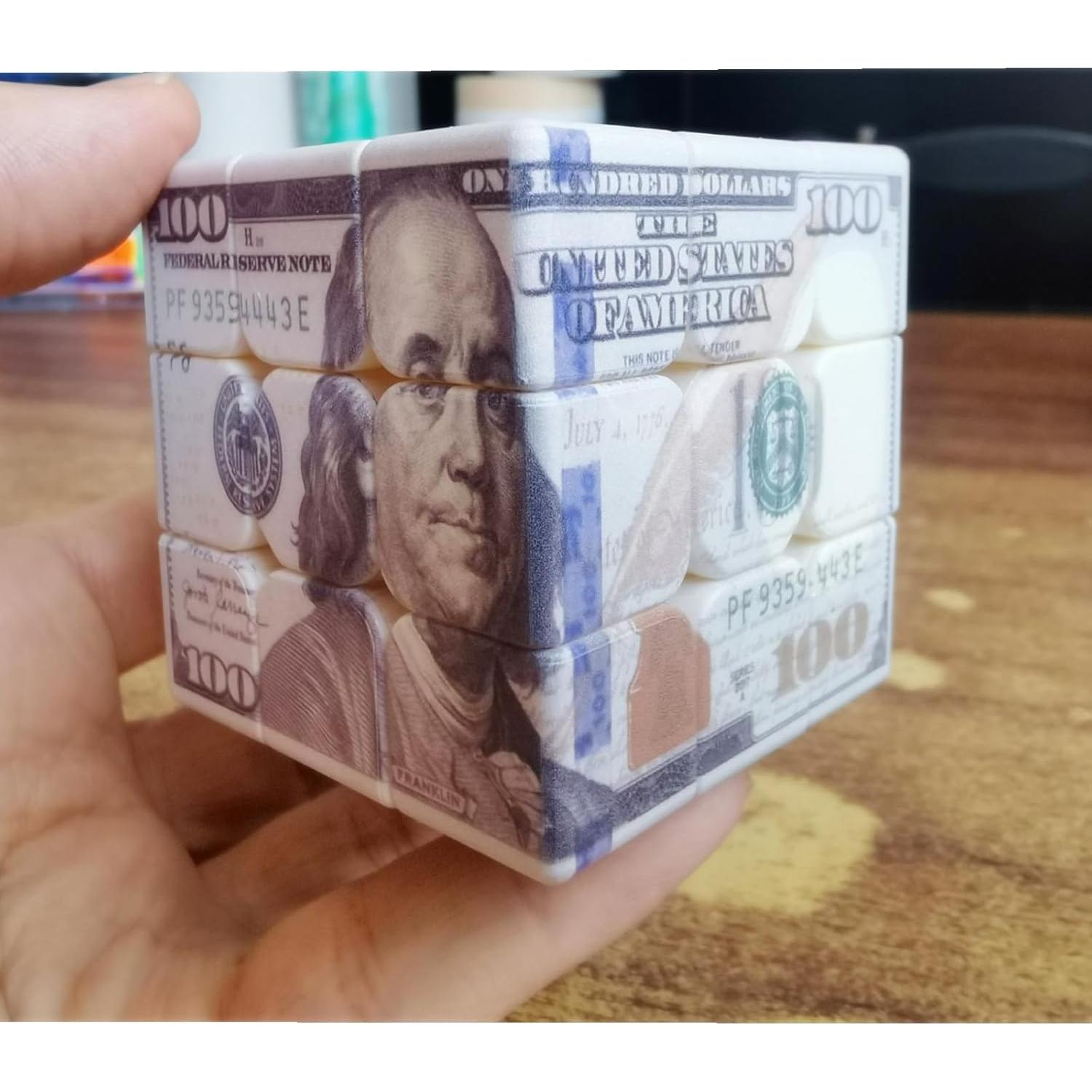 Cubo Mágico 3x3 Cuberspeed Billete de Cien Dólares