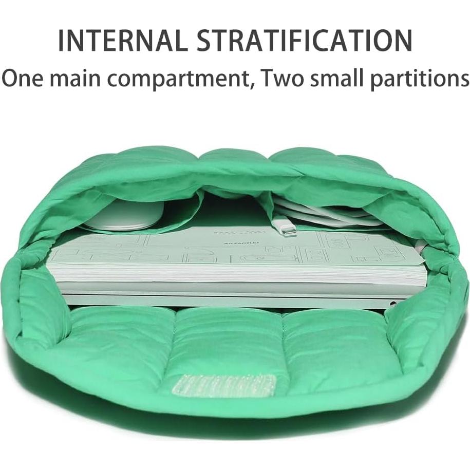 Funda para Laptop Linpr 13-14 Pulgadas Verde Claro con Paquete