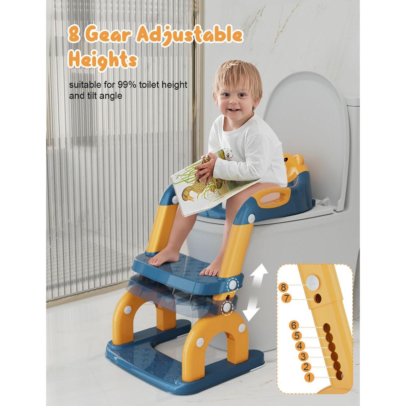 Asiento de Entrenamiento para Baño Bonbay Azul Marino 2 en 1