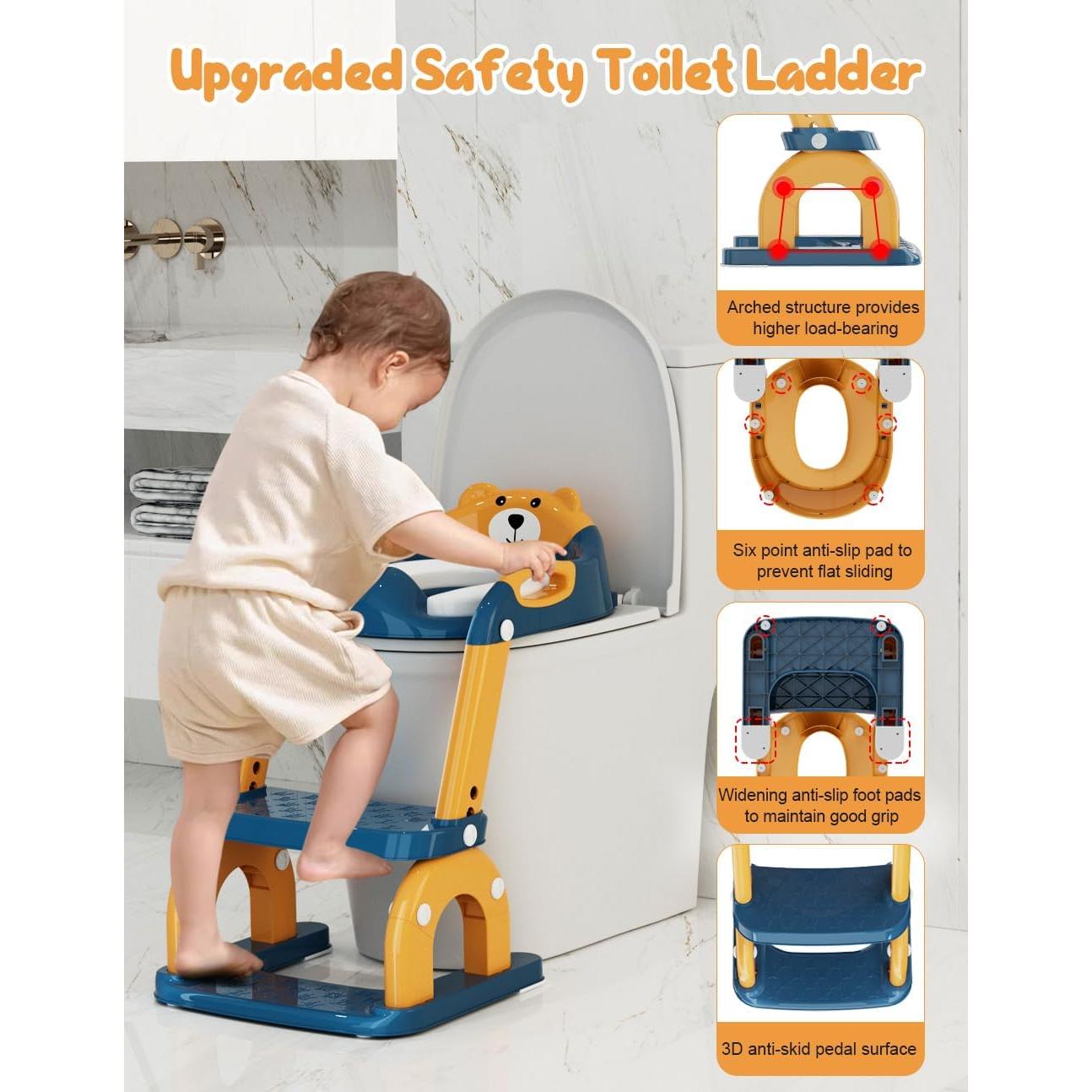 Asiento de Entrenamiento para Baño Bonbay Azul Marino 2 en 1