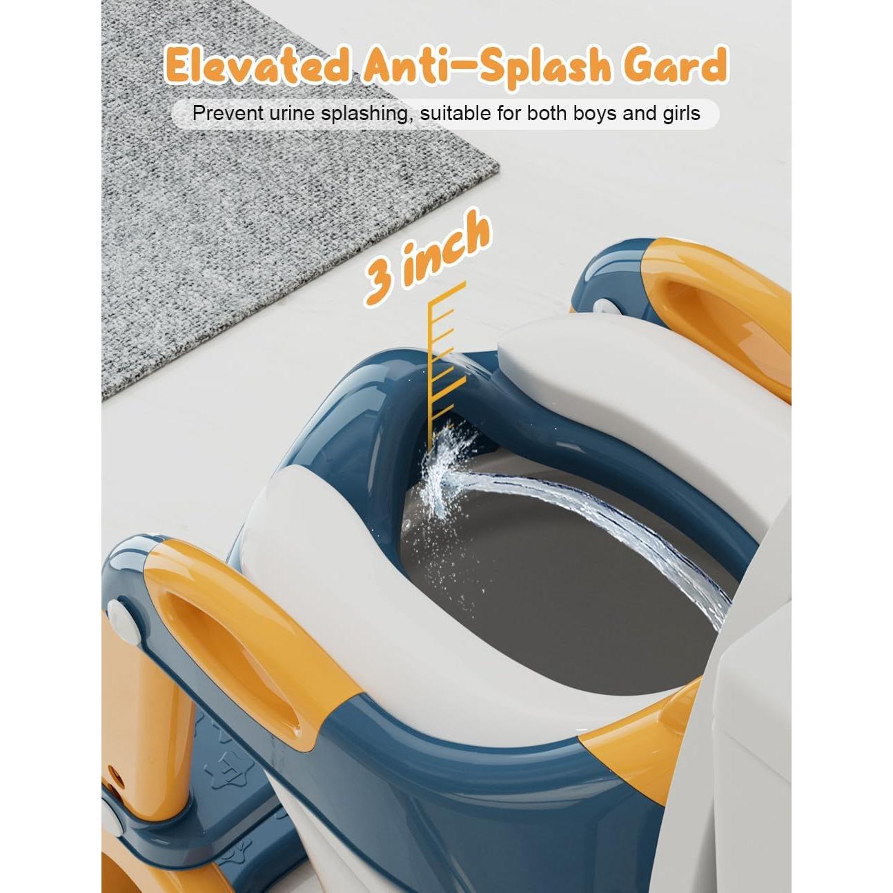 Asiento de Entrenamiento para Baño Bonbay Azul Marino 2 en 1